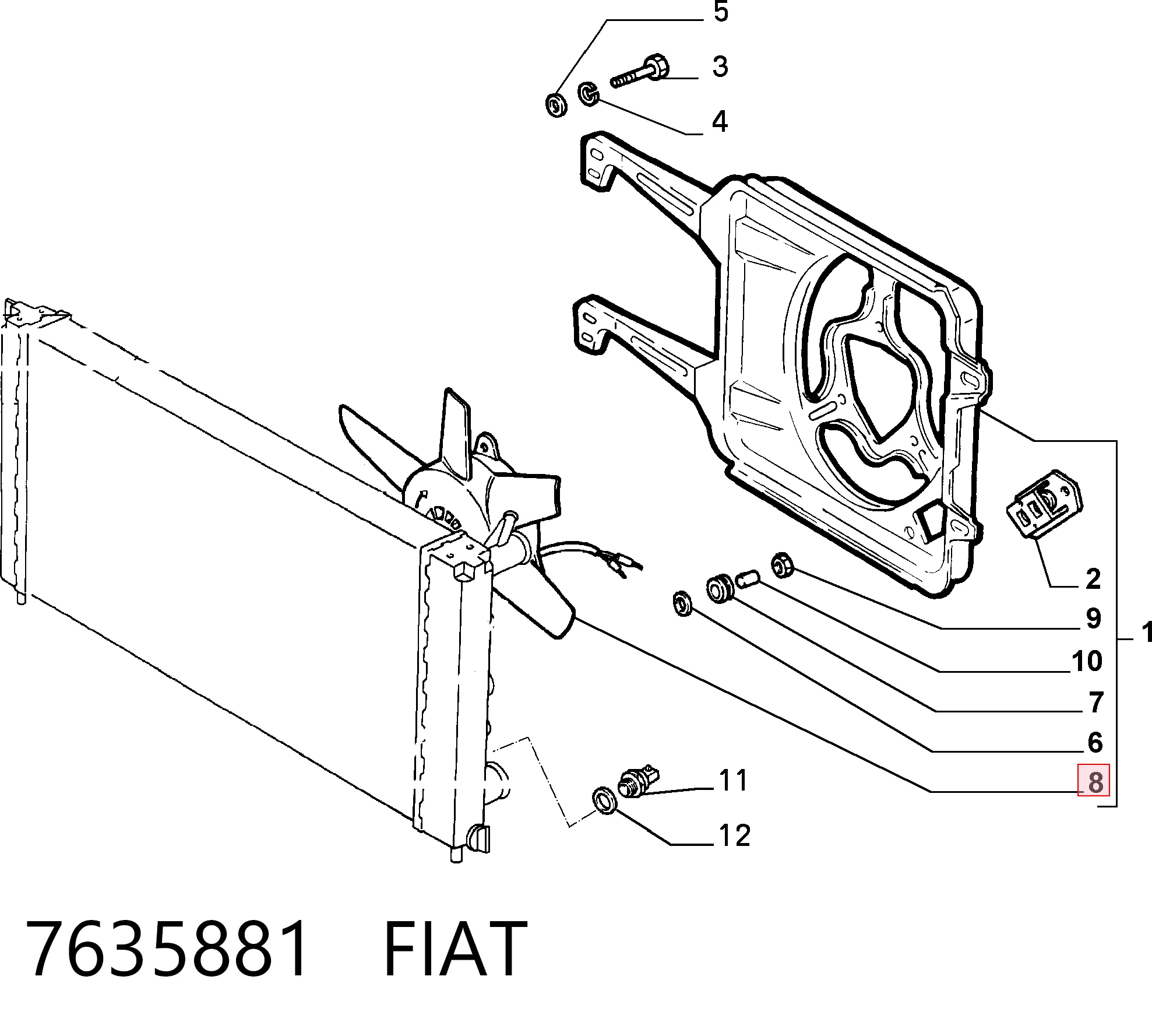 Comprar Ventilador eléctrico de refrigeración completo (motor y hélice) Fiat Fiorino  146 Uno a bajo precio