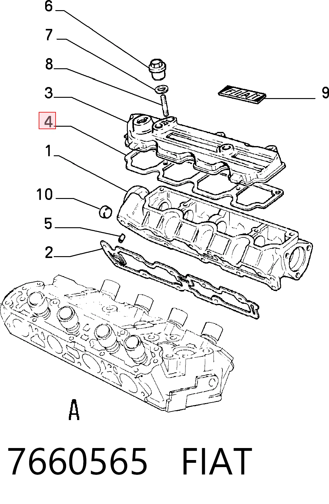 Junta de balancínes para Lancia Delta I 831AB0