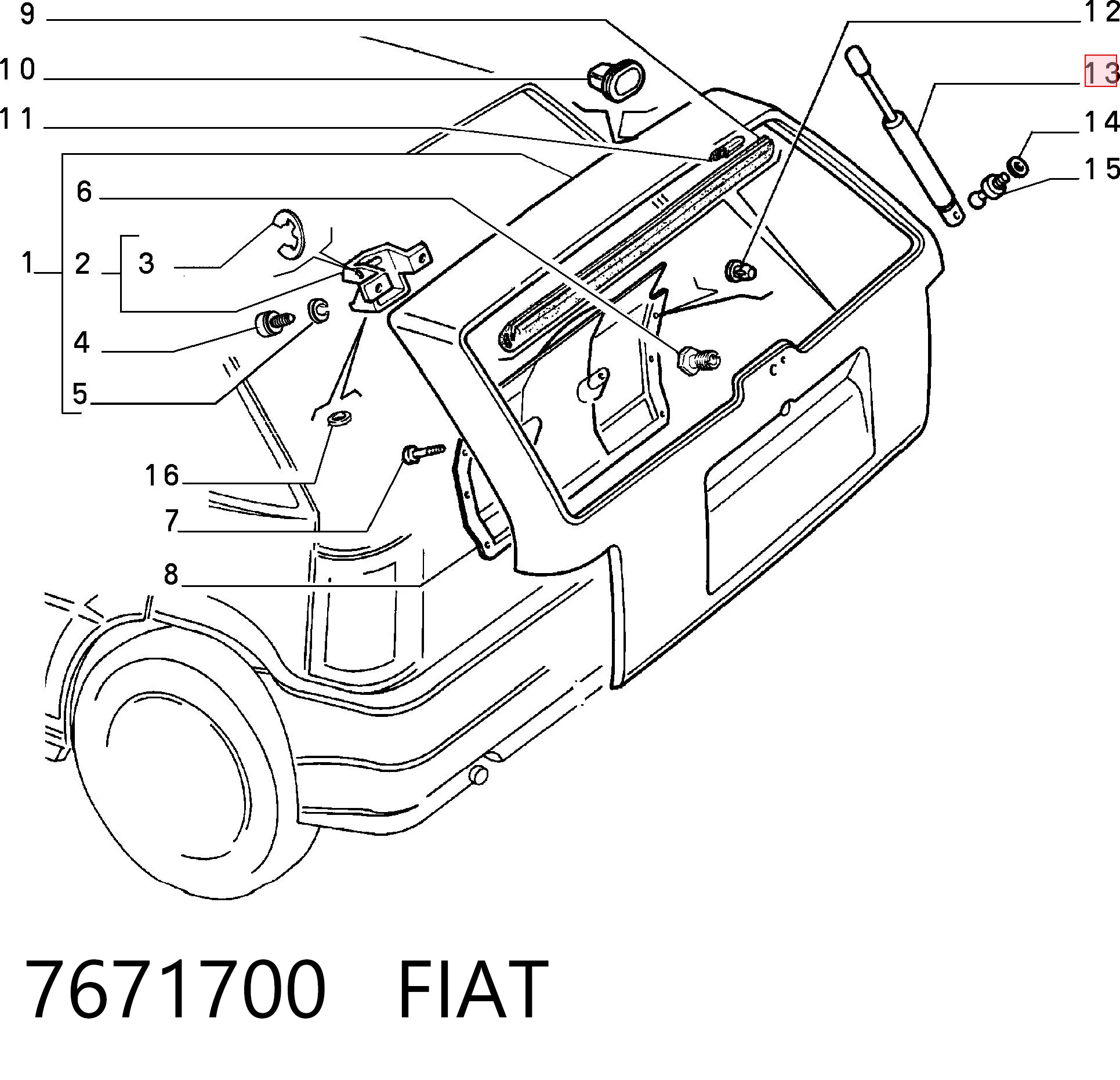 Amortiguadores de maletero Fiat Tipo  (160)