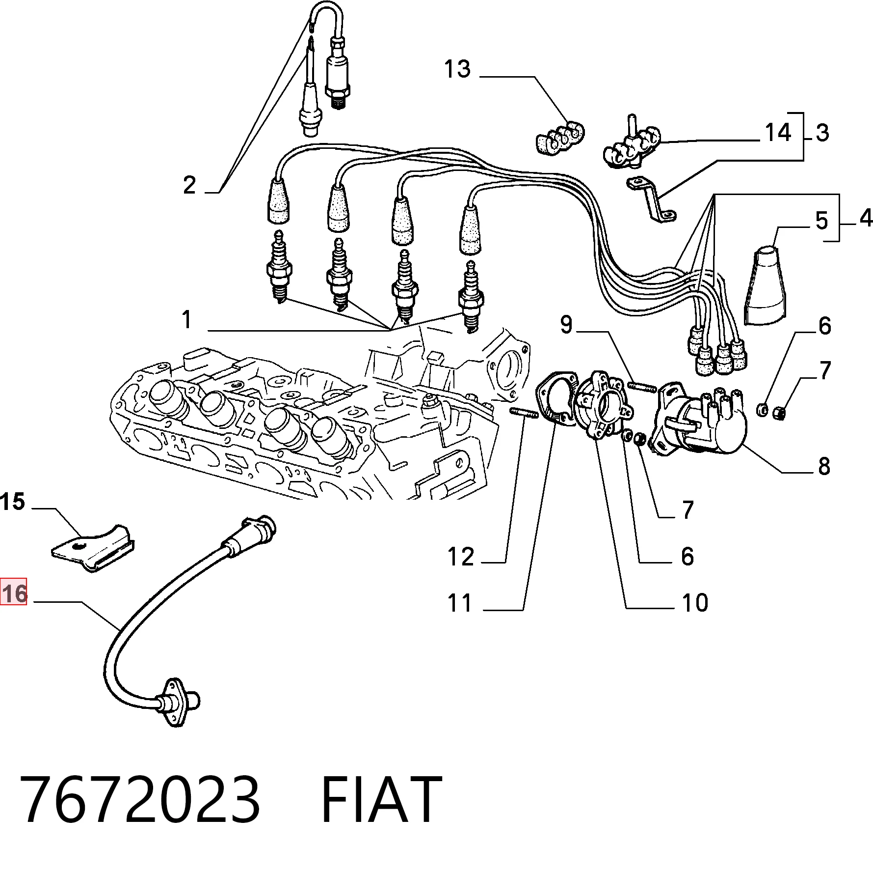 Sensor de posición del cigüeñal Lancia Delta I (1982-1993)