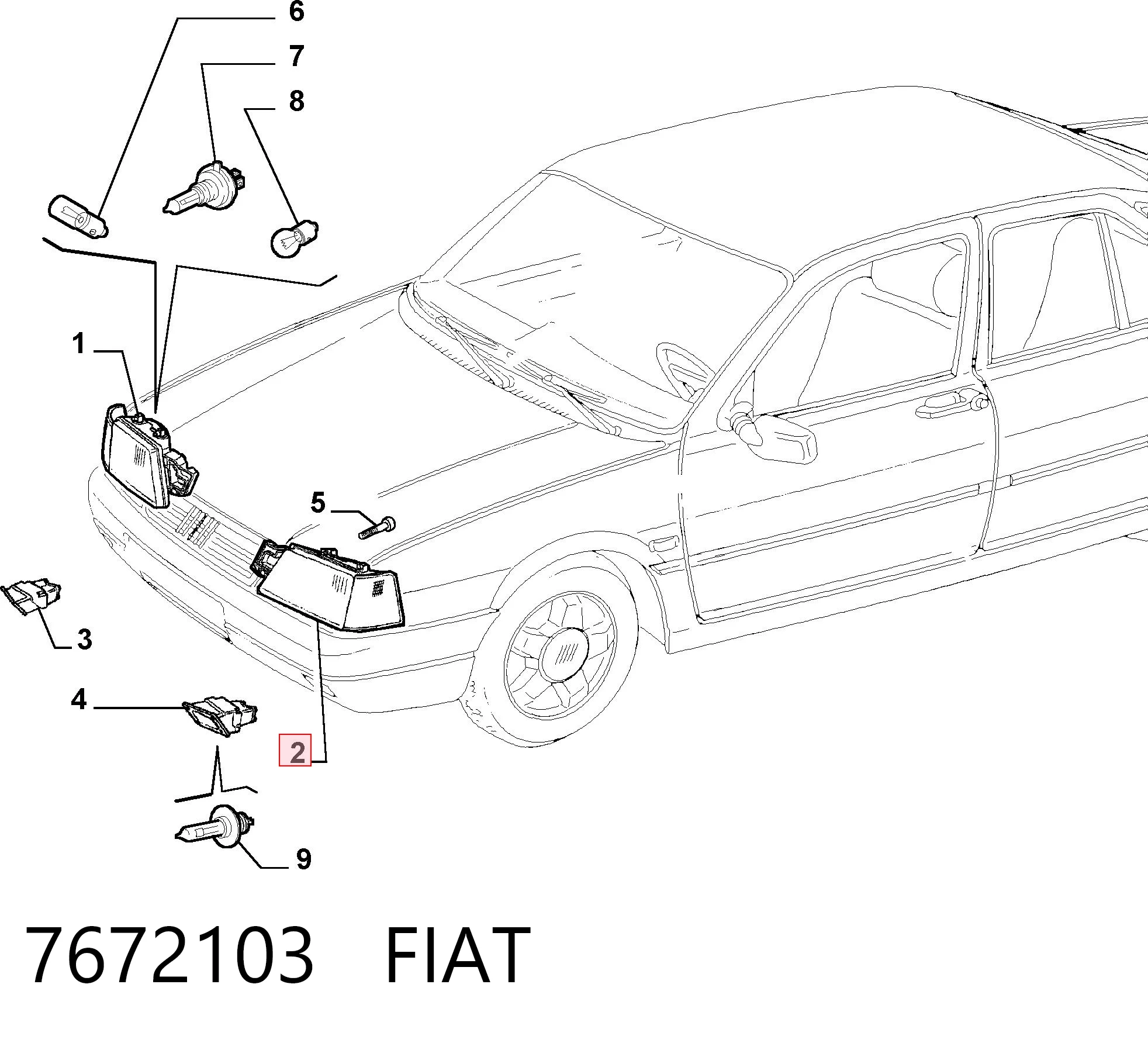 Comprar Faro izquierdo Fiat Tempra  159 a bajo precio