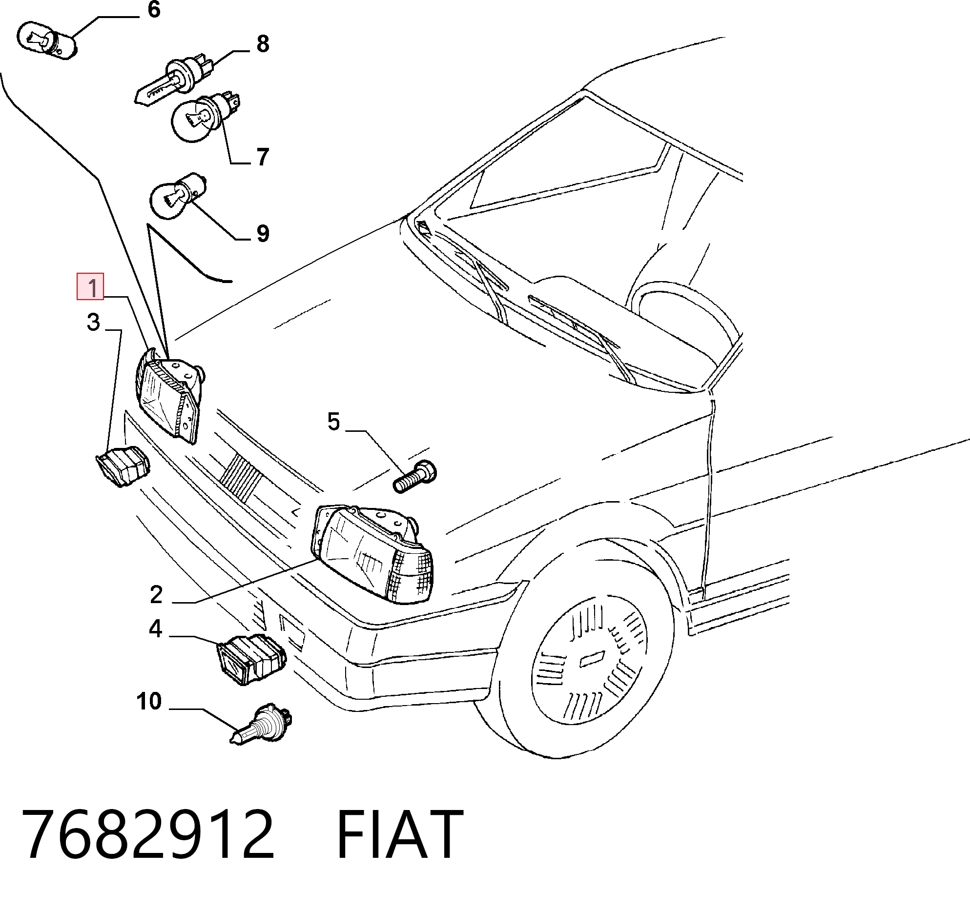 Faro derecho para Fiat Tipo 160