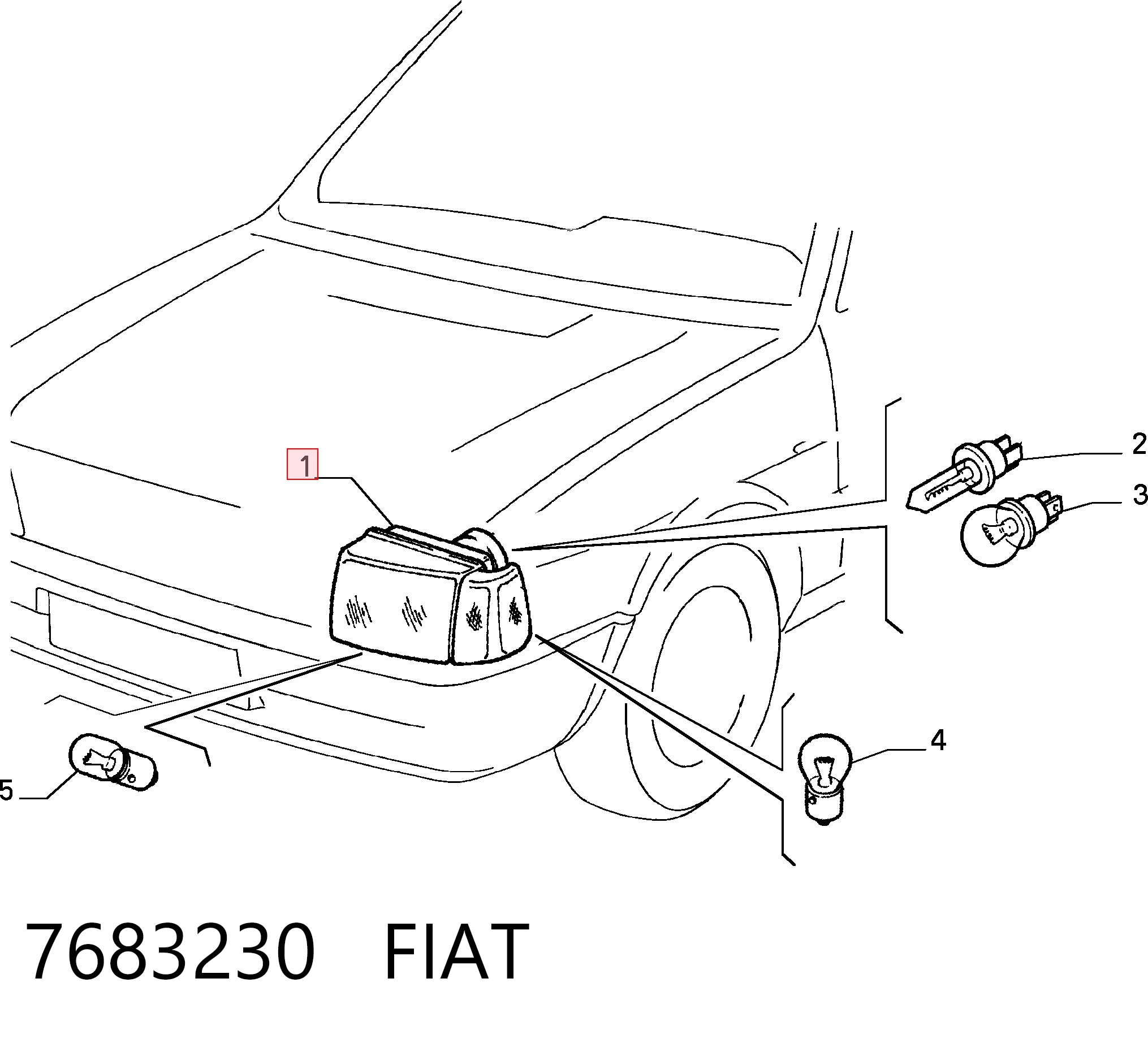  Faro derecho Fiat Uno 