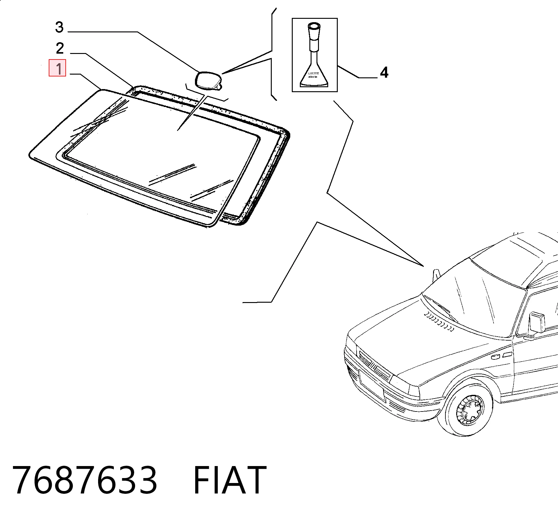 Parabrisas Fiat Fiorino 