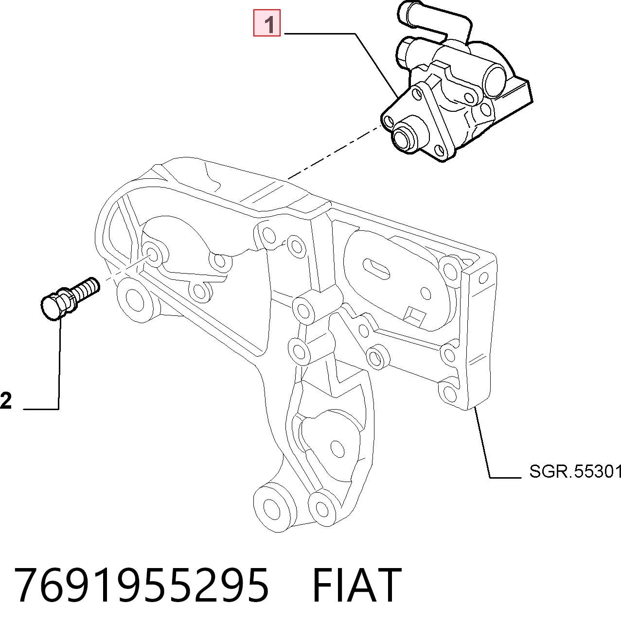 Bomba de dirección hidráulica Fiat Bravo II