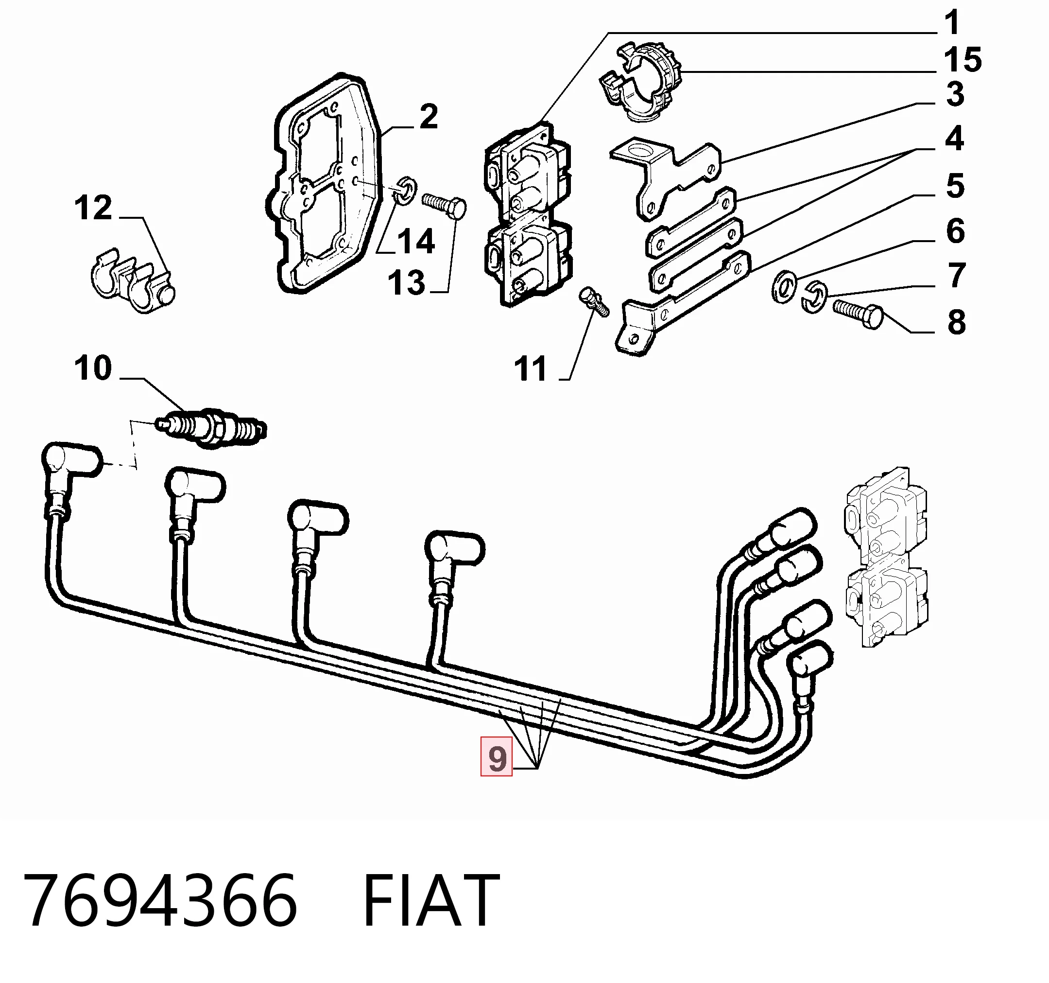 RCFT604 NGK Cables de alta tensión, juego