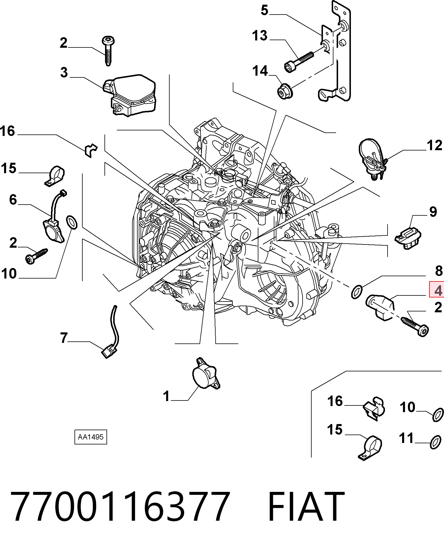 7700116377 Fiat/Alfa/Lancia