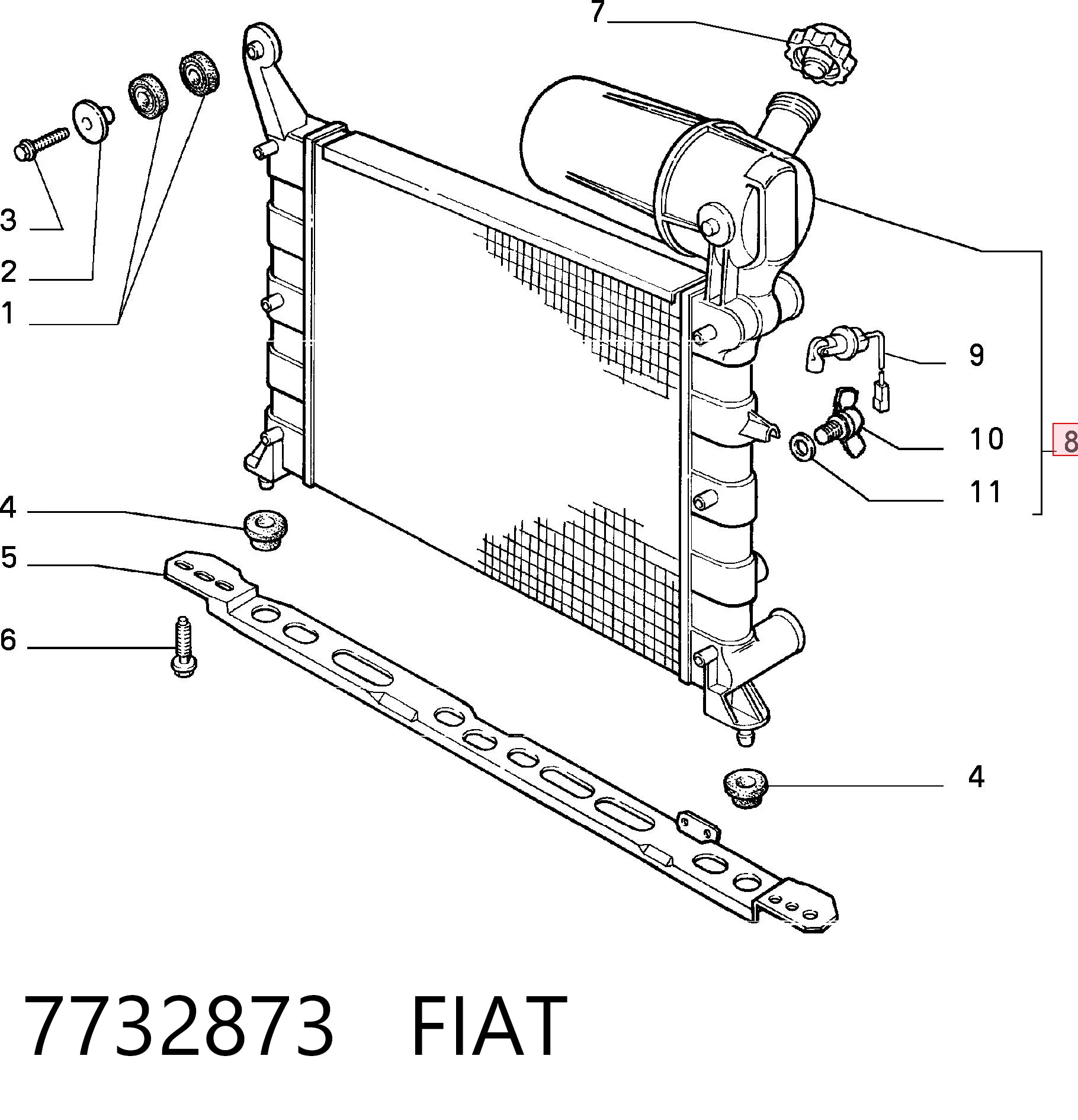 Comprar Radiador de refrigeración del motor Fiat Tipo  160 a bajo precio