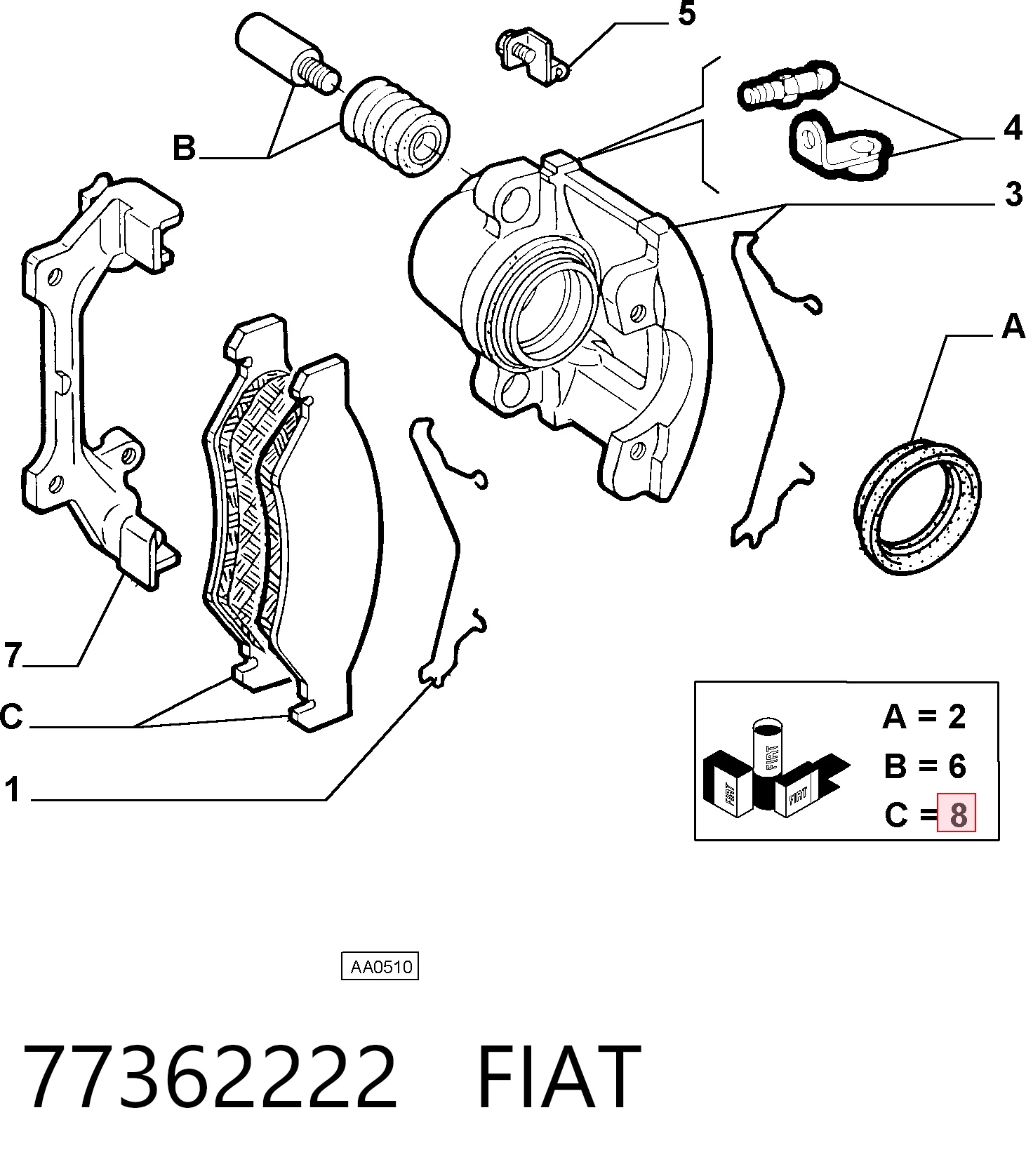 77362222 Fiat/Alfa/Lancia