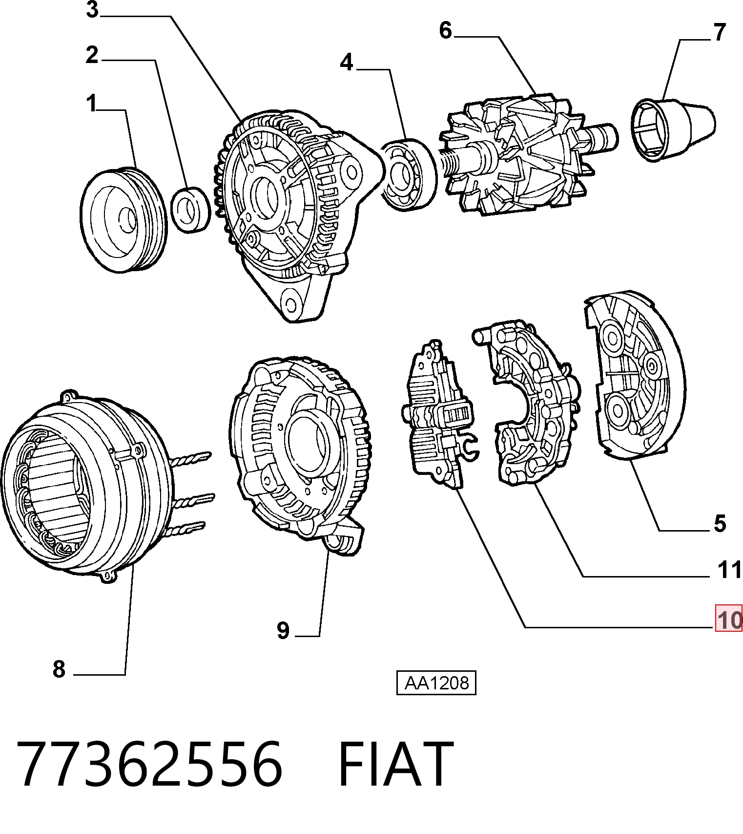 77362556 Fiat/Alfa/Lancia