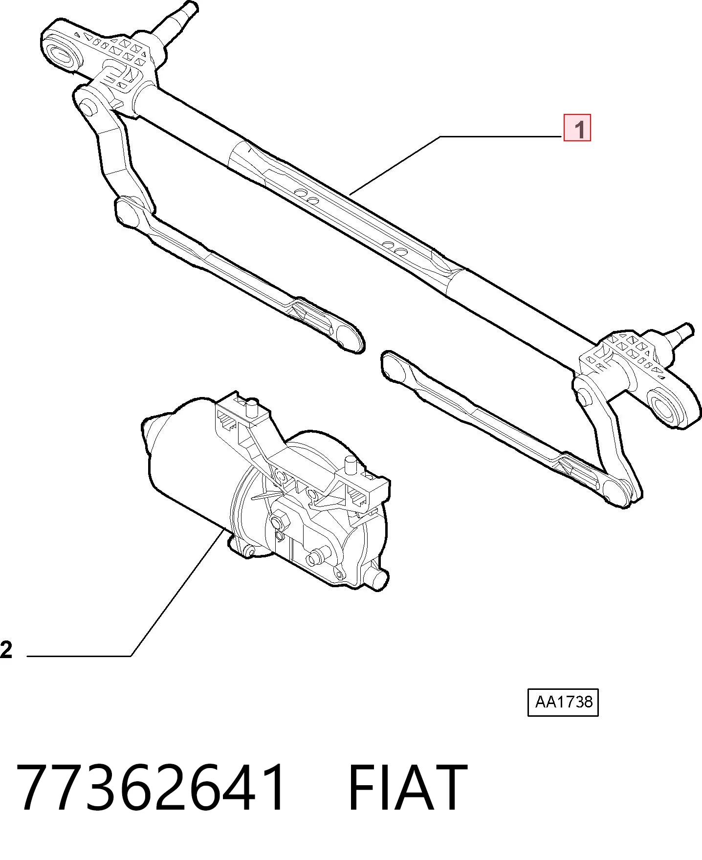 Comprar Trapezio del limpiaparabrisas Fiat Panda II 169A a bajo precio