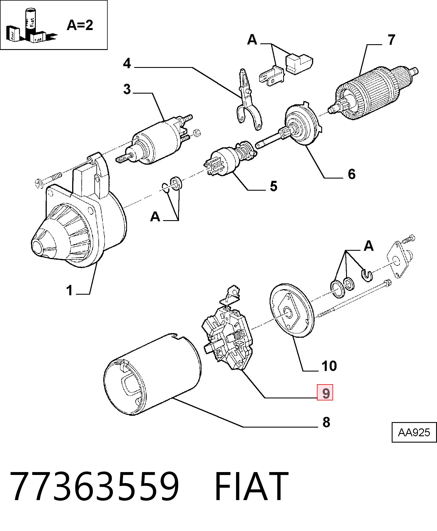 77363559 Fiat/Alfa/Lancia