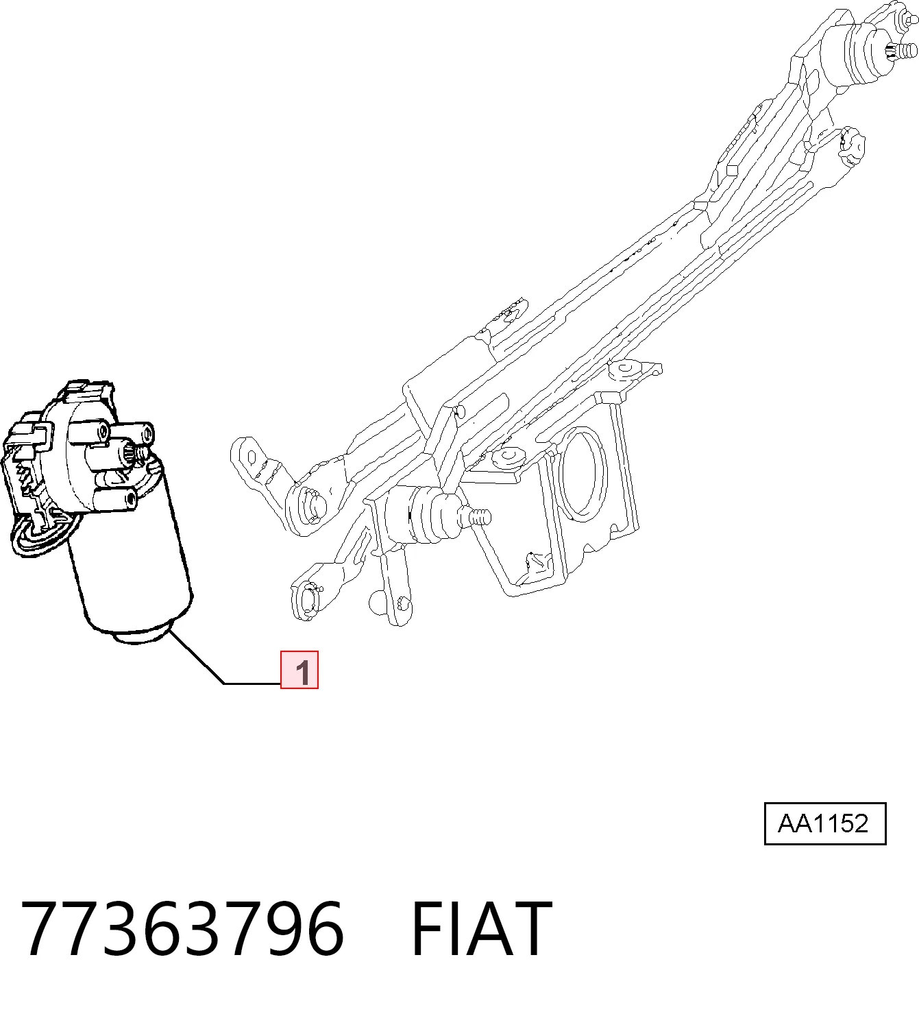 Motor del limpiaparabrisas Alfa Romeo 159 sedán (939) (2005 - 2011) precio, desde 56,63 EUR