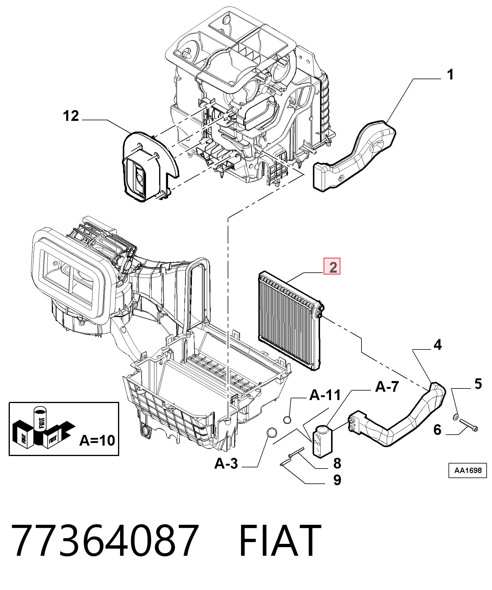 Comprar Evaporador de aire acondicionado Fiat Ducato III 250 a bajo precio