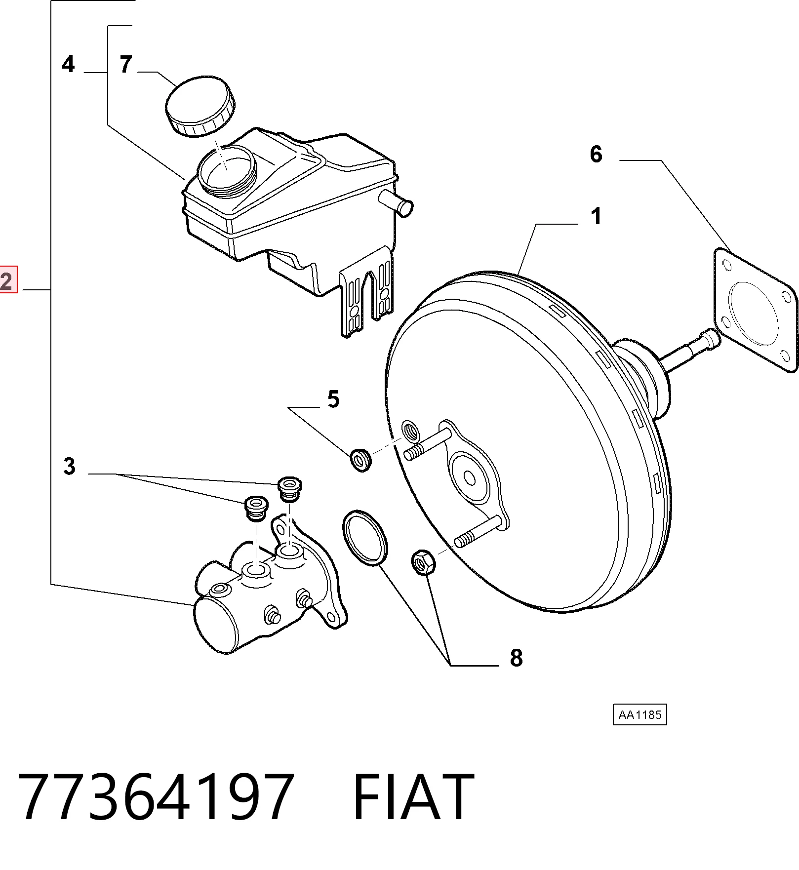 Comprar Cilindro principal de freno Fiat Doblo  263, 152 a bajo precio