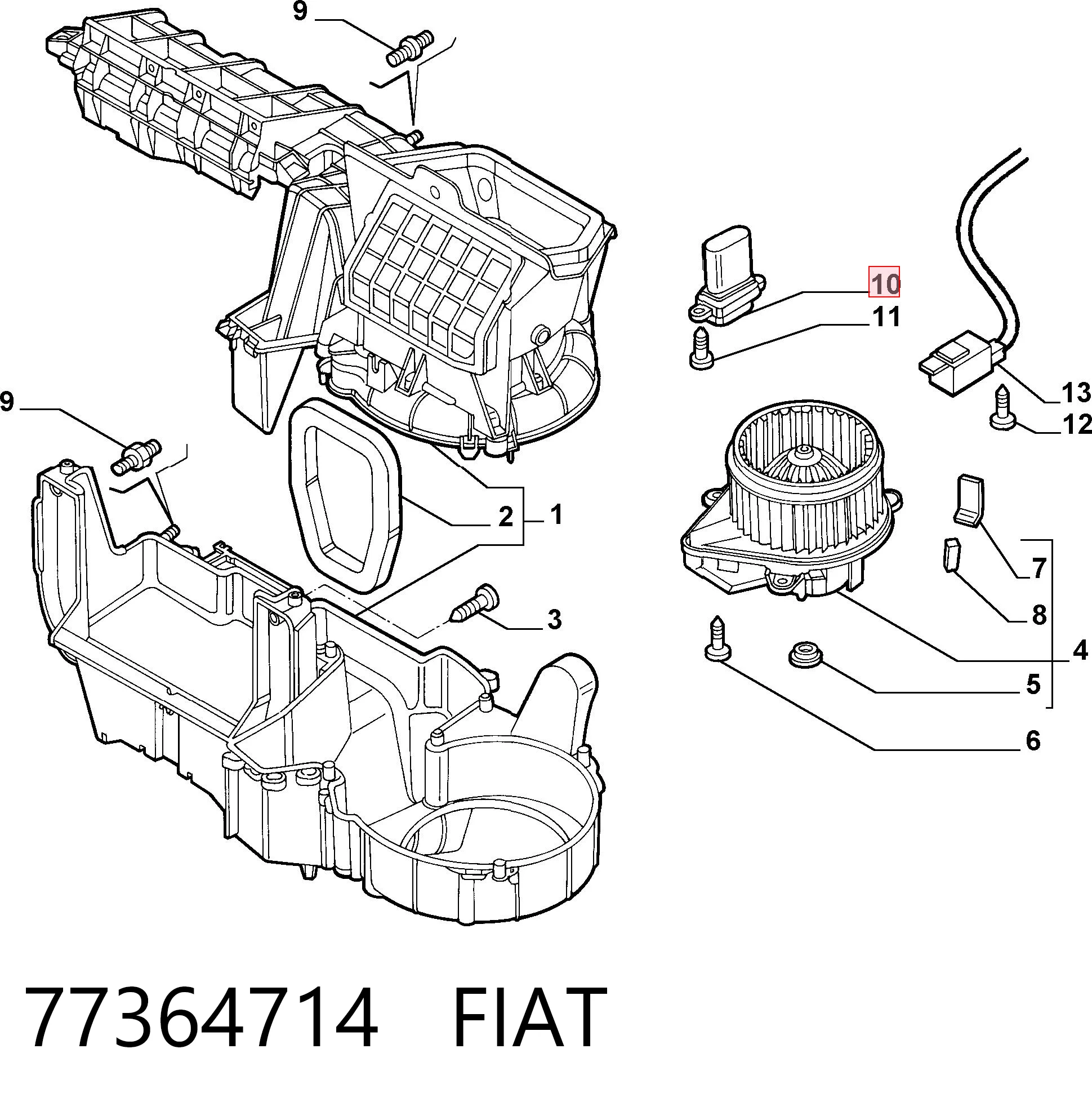 77364714 Fiat/Alfa/Lancia Resistencia de calefacción