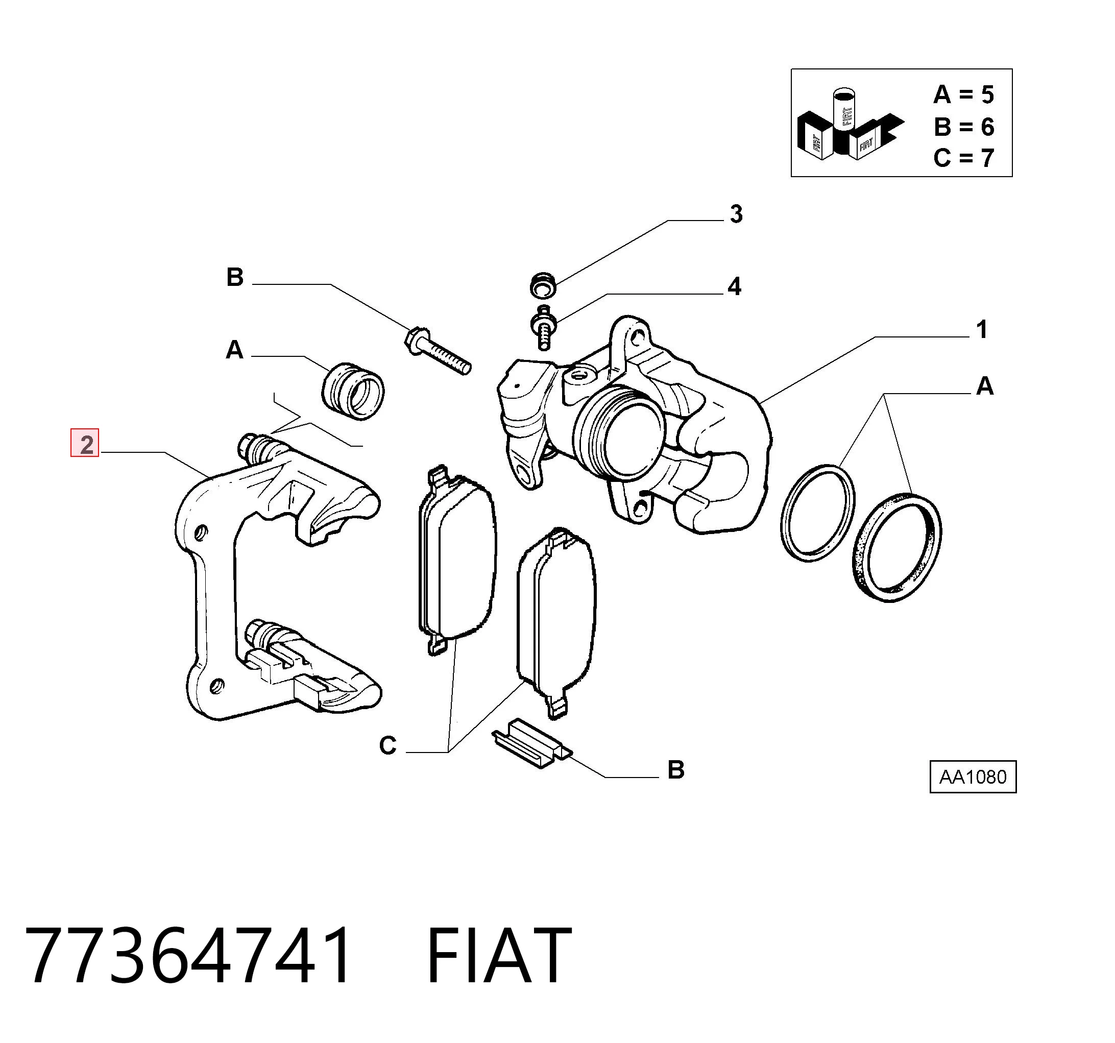 Kit de reparación de pinzas para Peugeot 607  9D, 9U