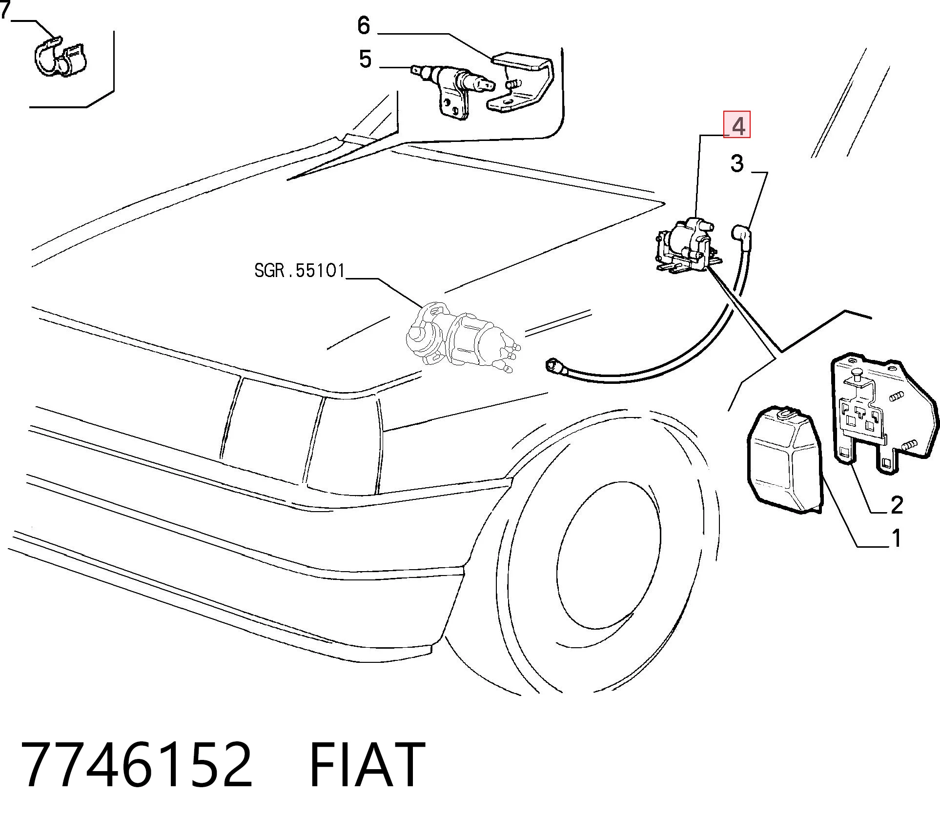 7746152 Fiat/Alfa/Lancia Bobina de ignición