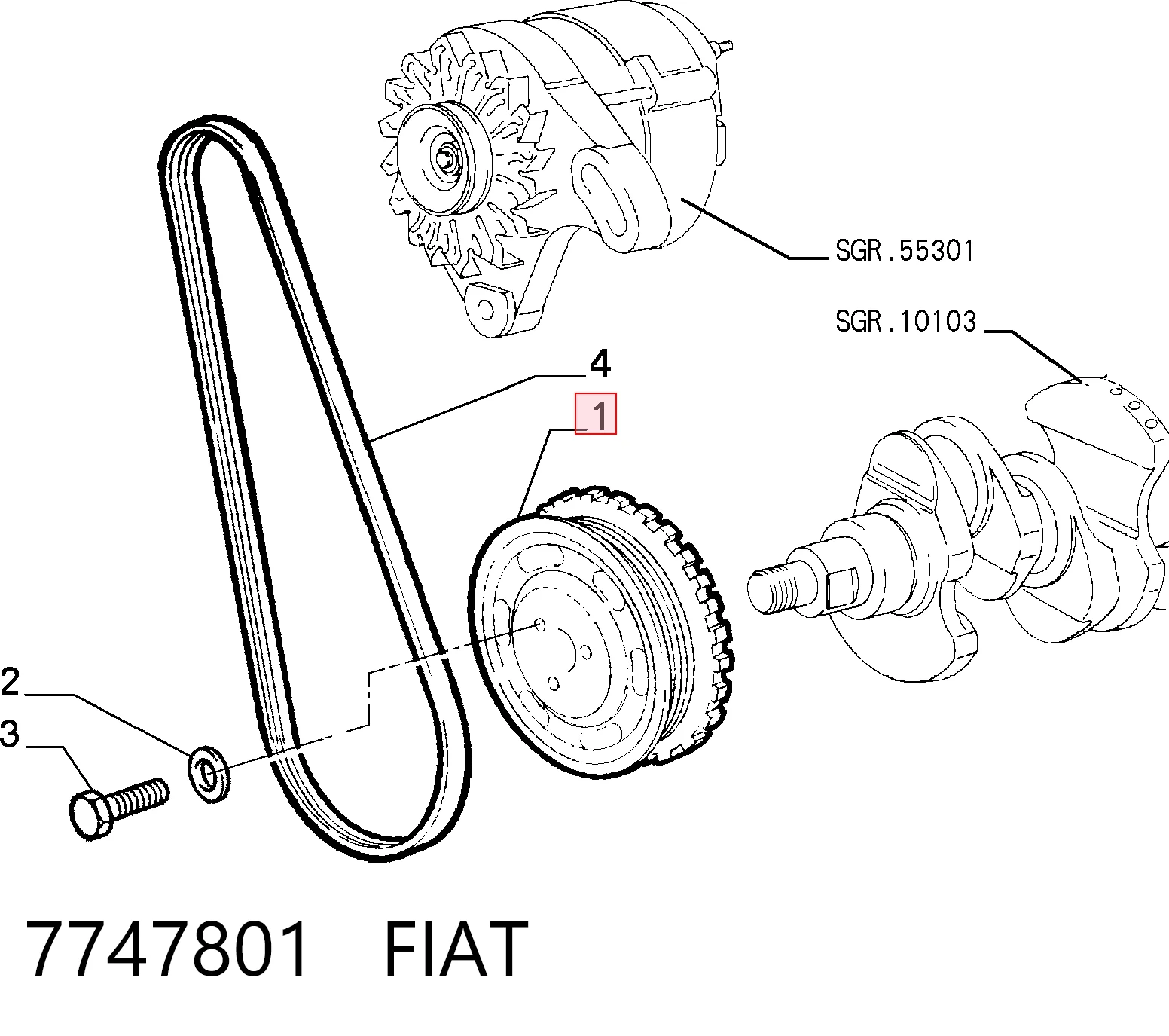 Polea del cigüeñal Fiat Punto furgoneta (176L) (1996 - 2000) precio, desde 42,11 EUR