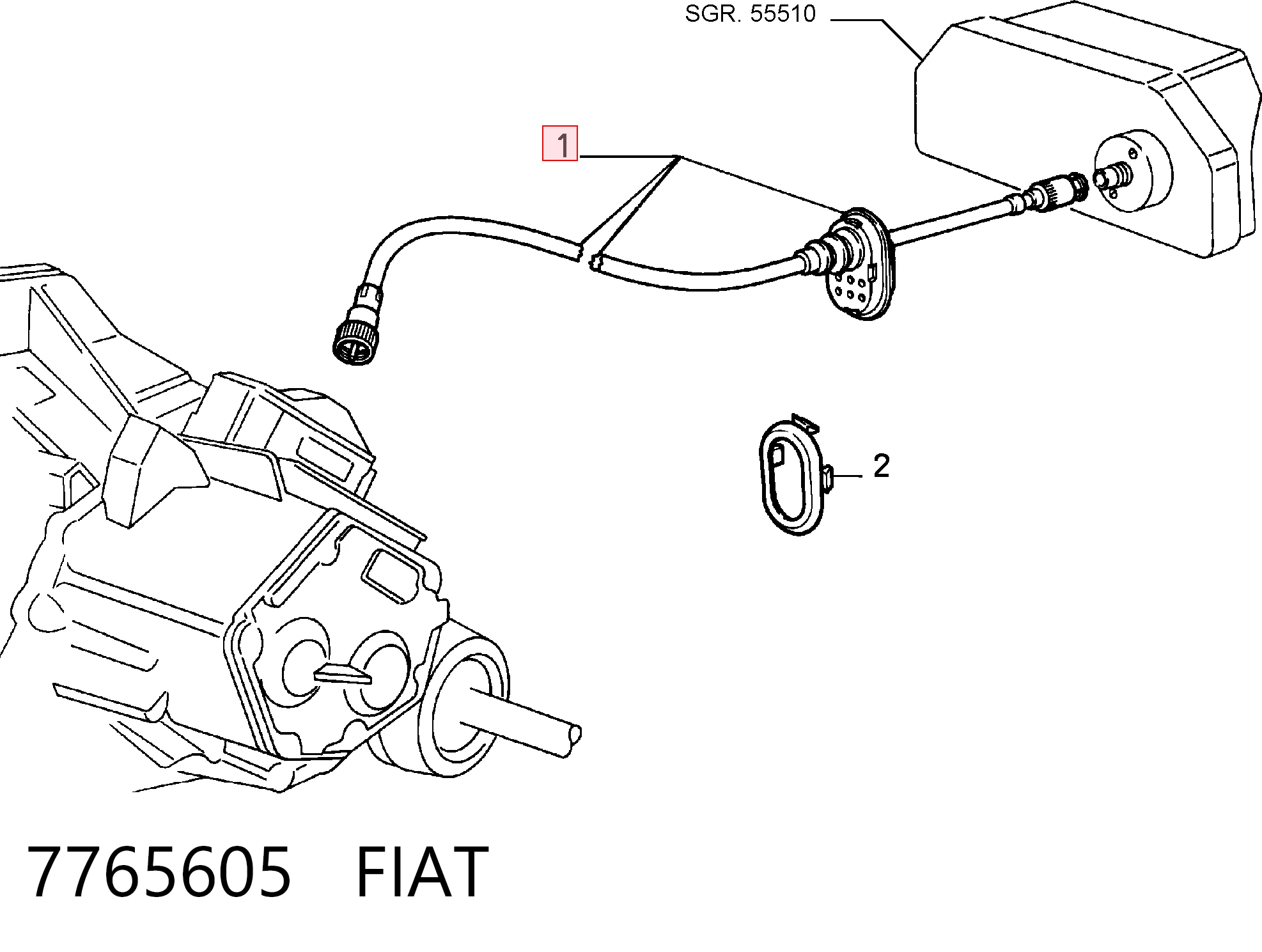 Cable de cuentakilómetros Fiat Fiorino (1988-2001)