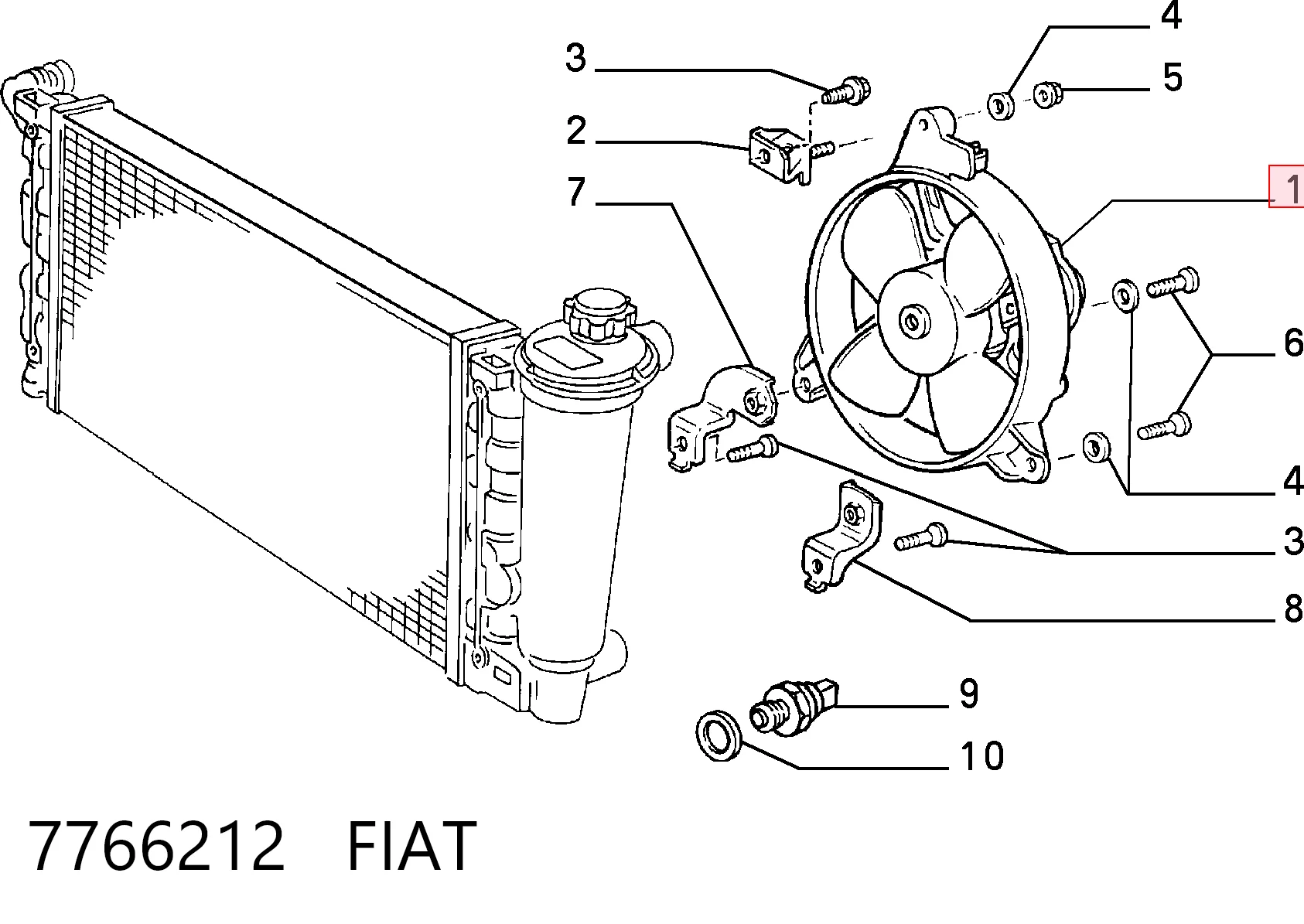 Ventilador del motor para Fiat Panda 141A