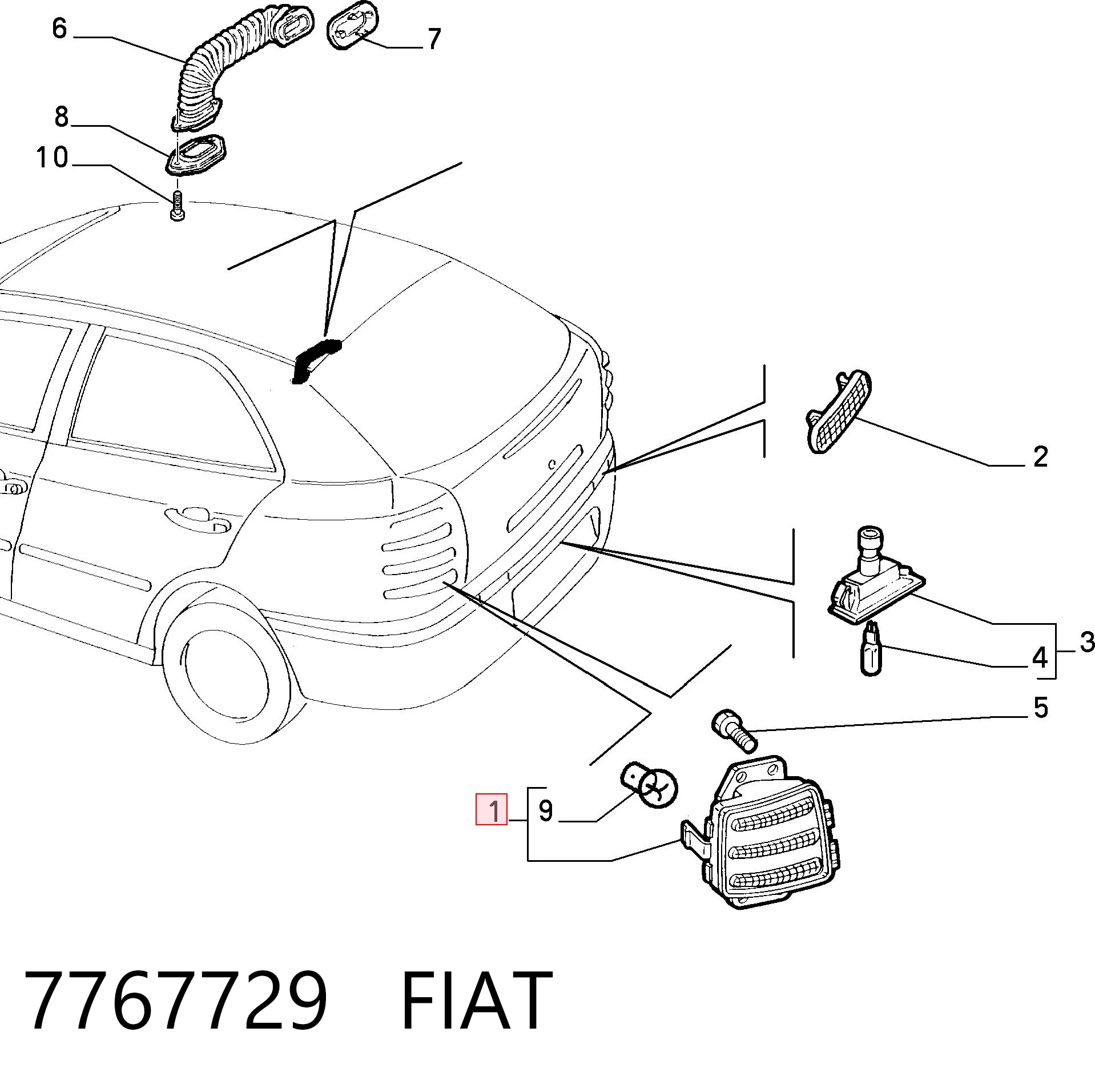 Comprar Piloto trasero derecho Fiat Brava  182 a bajo precio