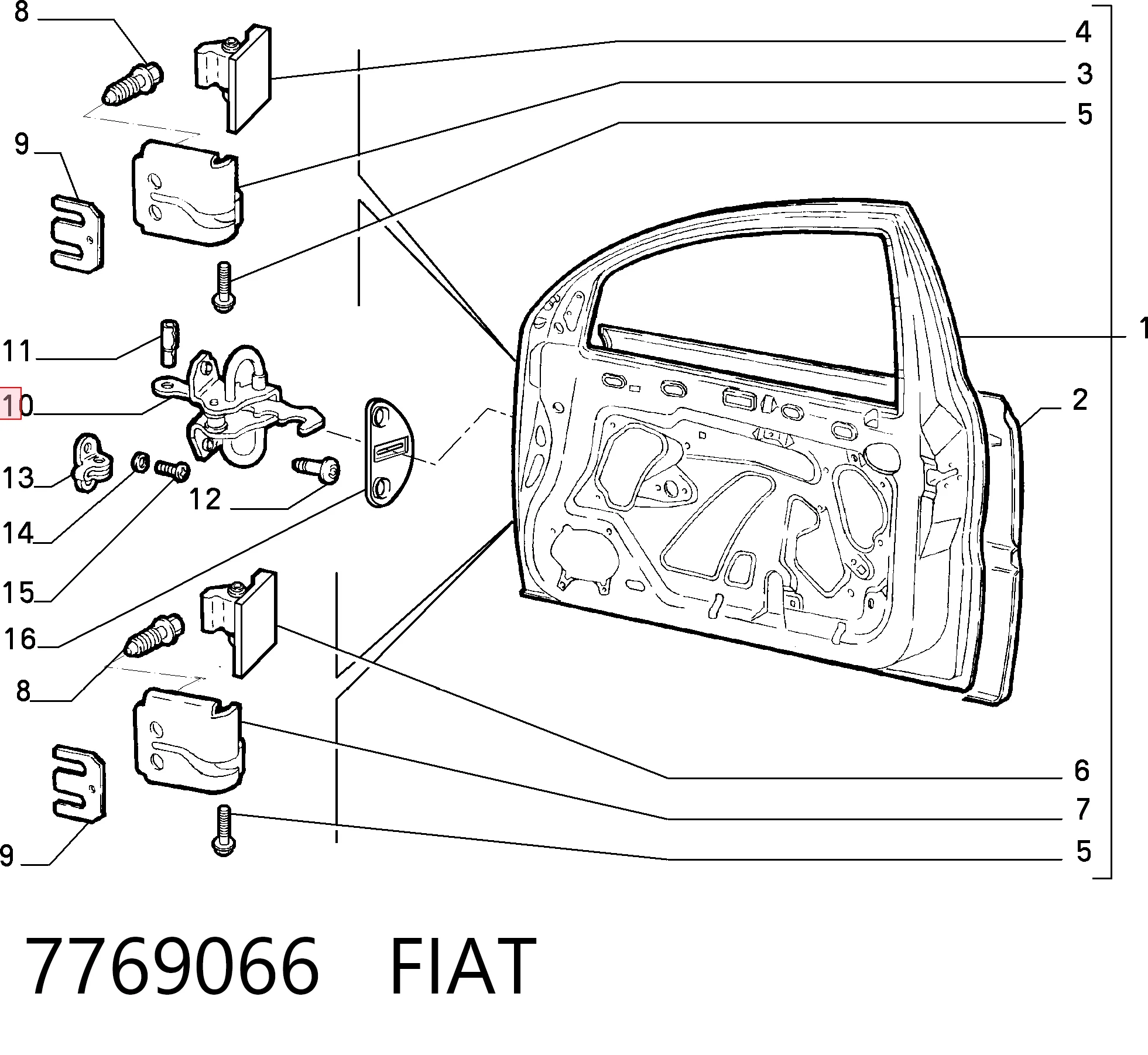 Comprar Puerta delantera izquierda Fiat Brava  182