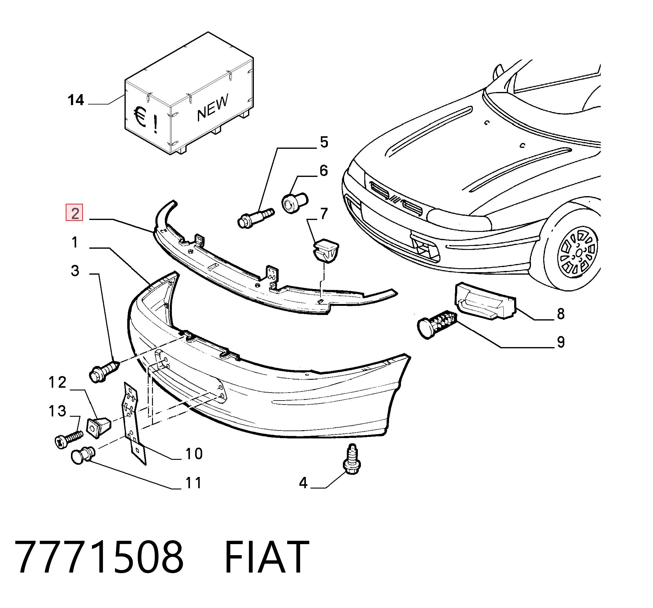Comprar Refuerzo de parachoques delantero Fiat Brava  182 a bajo precio