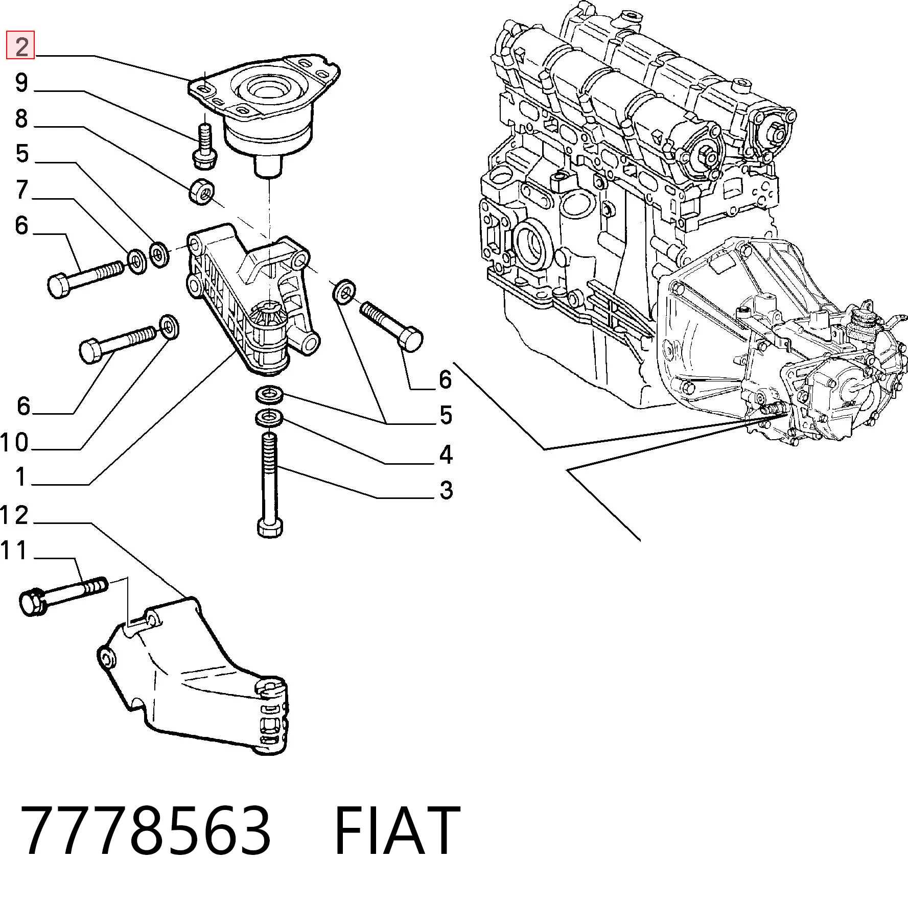 Comprar Soporte de caja de cambios Bravo  182