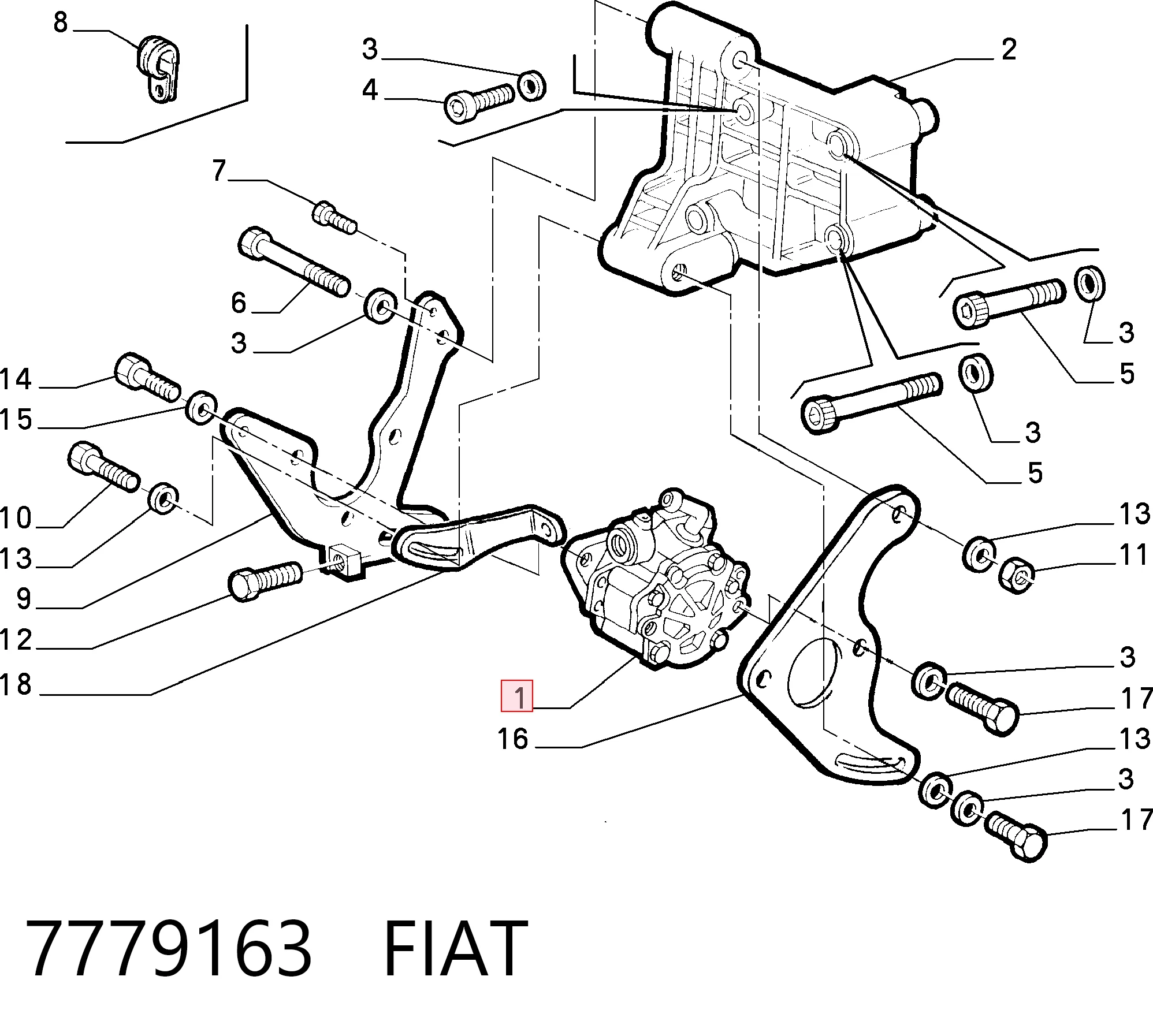 Bomba hidráulica de dirección Fiat Ducato II (1994-2002)