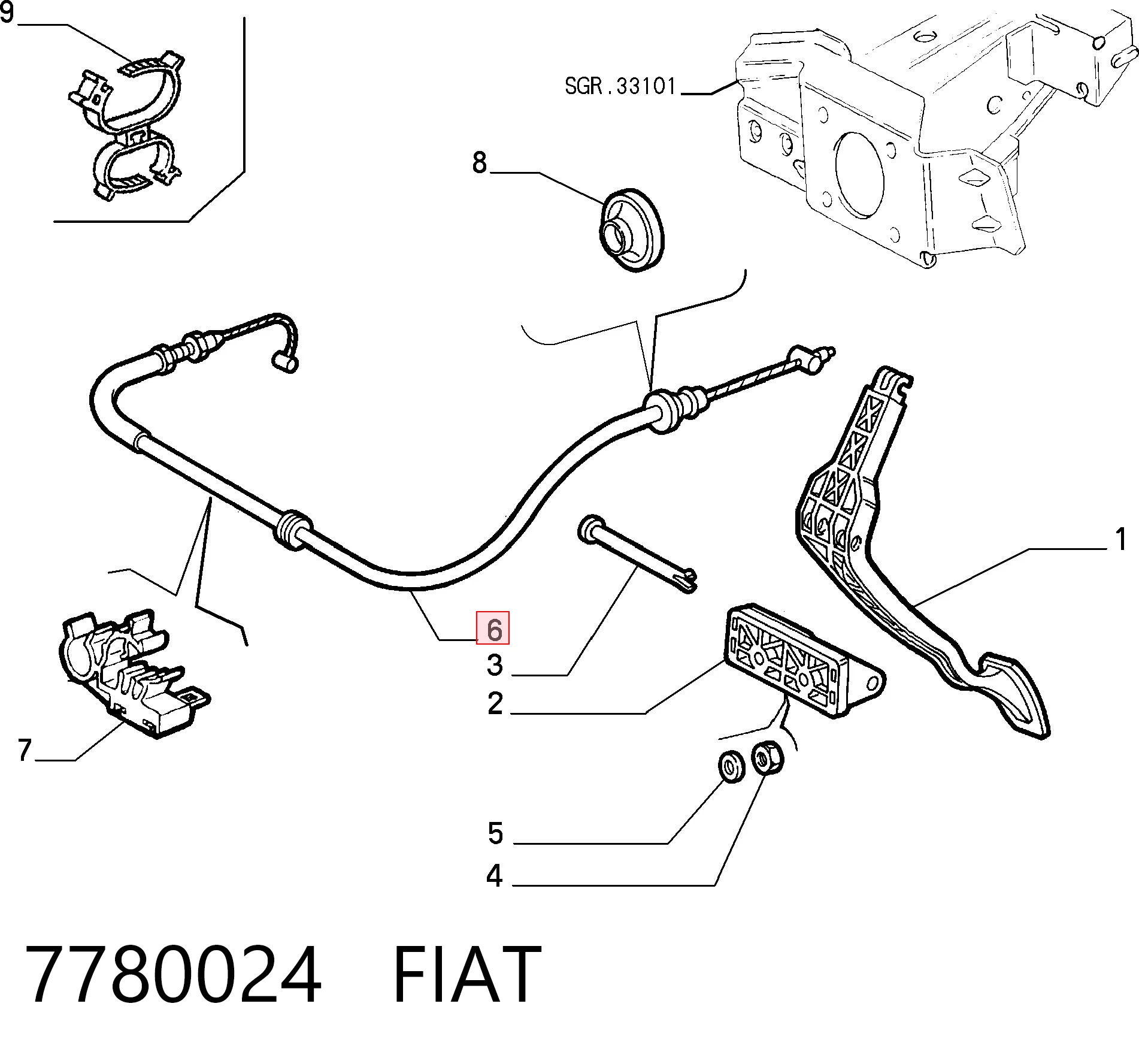 Comprar Cable del acelerador Fiat Punto I 176