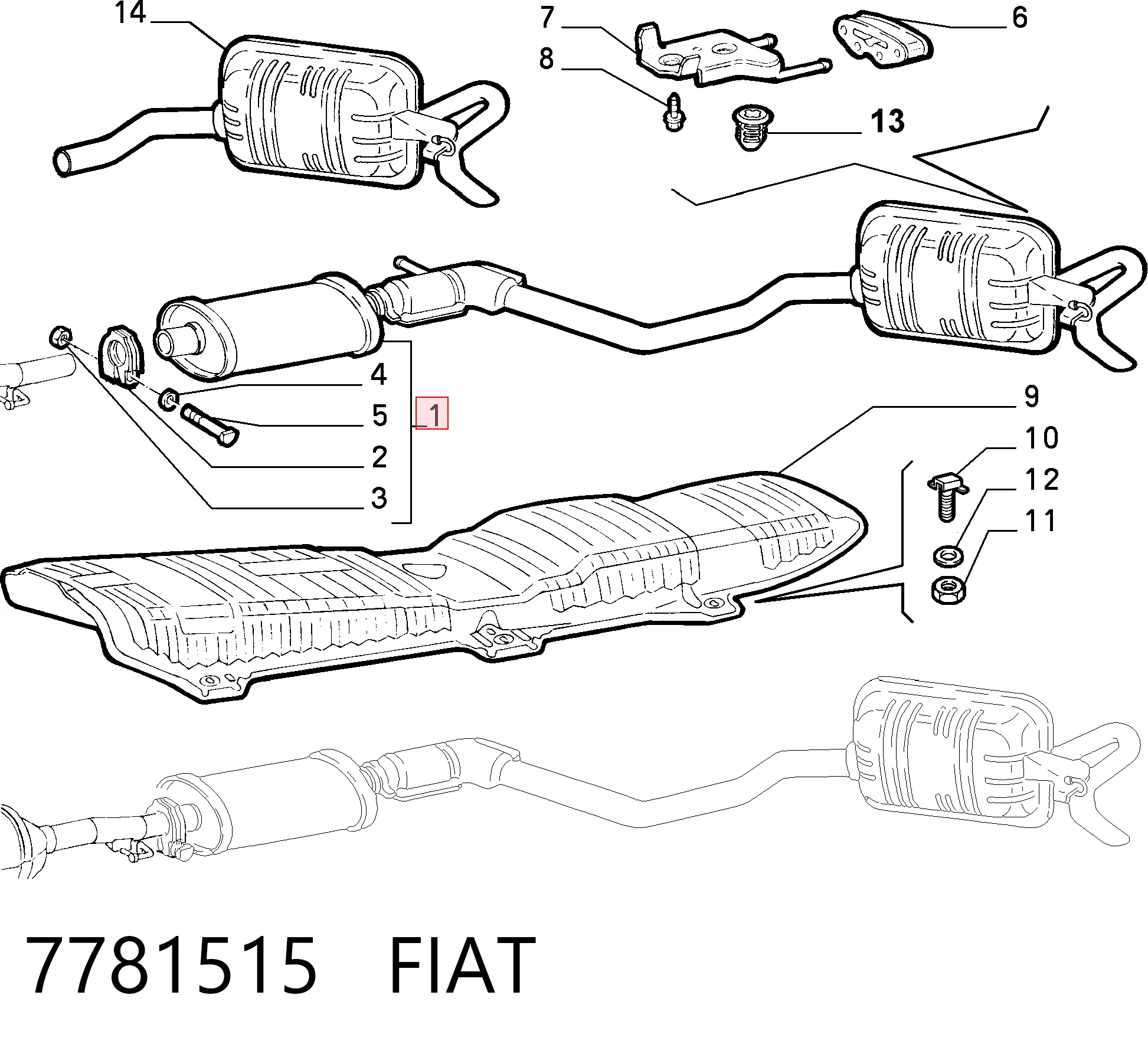 Silencioso trasero Fiat Punto  descapotable comprar en España