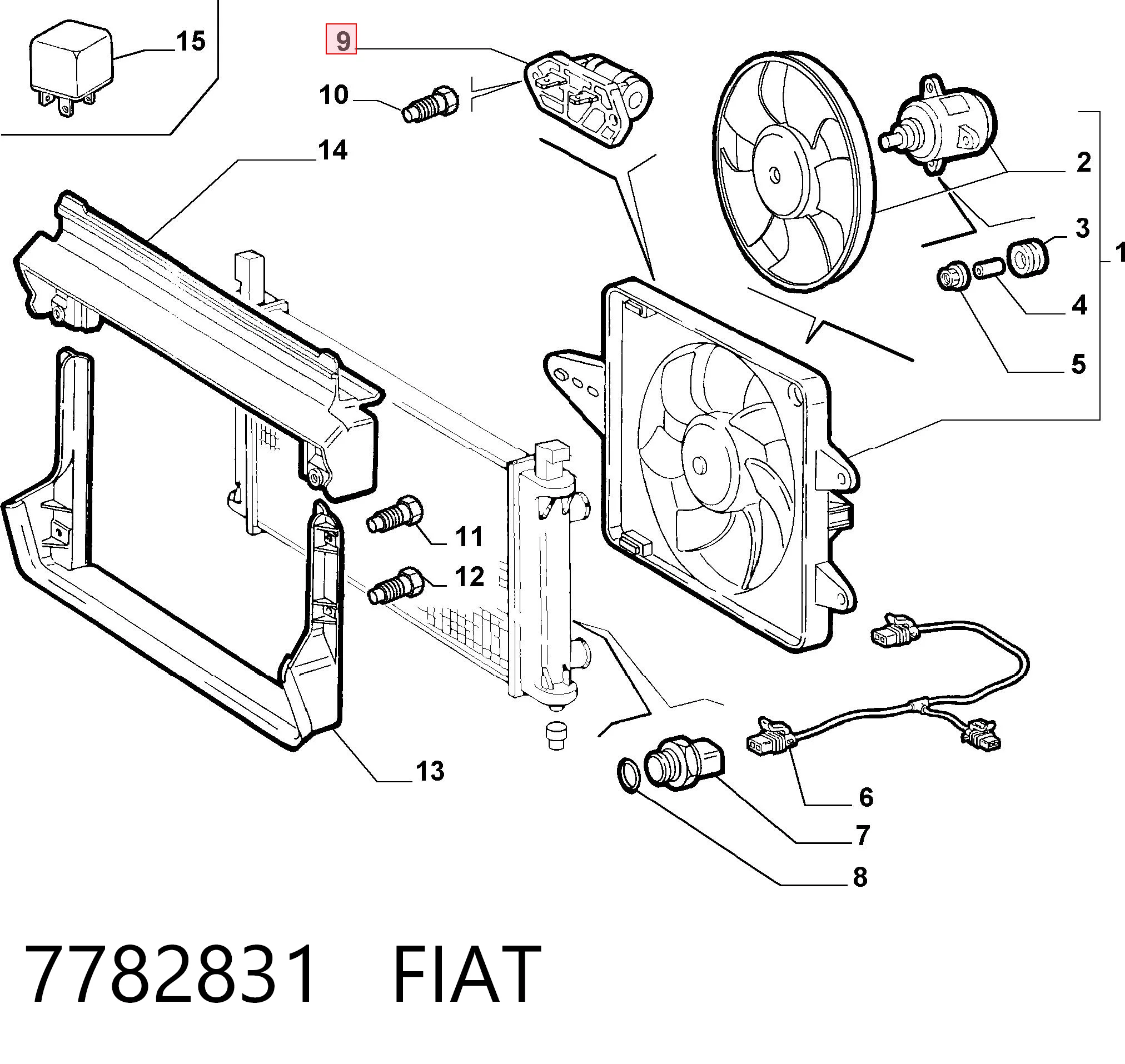 7782831 Fiat/Alfa/Lancia Resistencia de calefacción