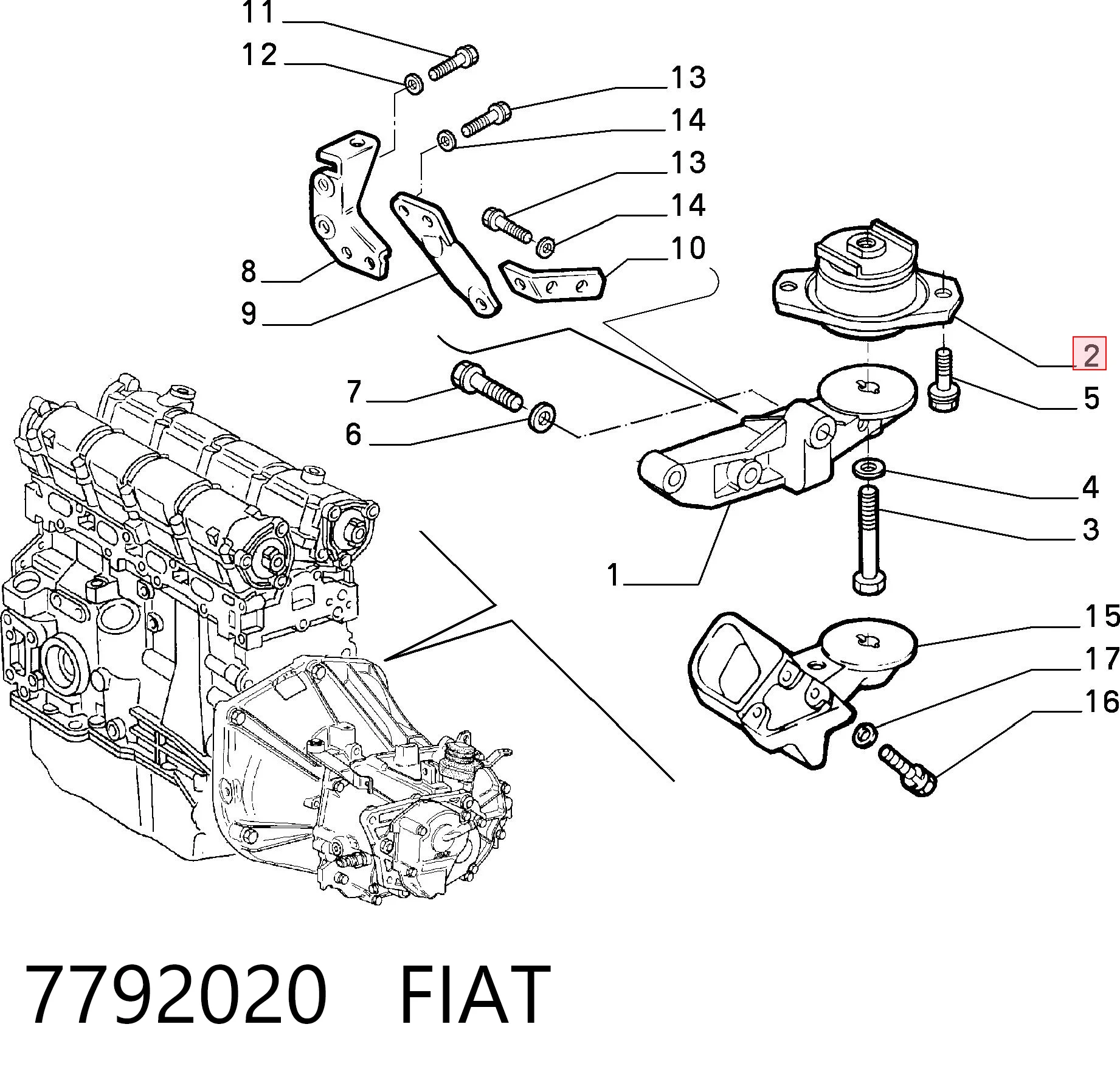Soportes de motor trasero Fiat Brava  desde 31,41 €