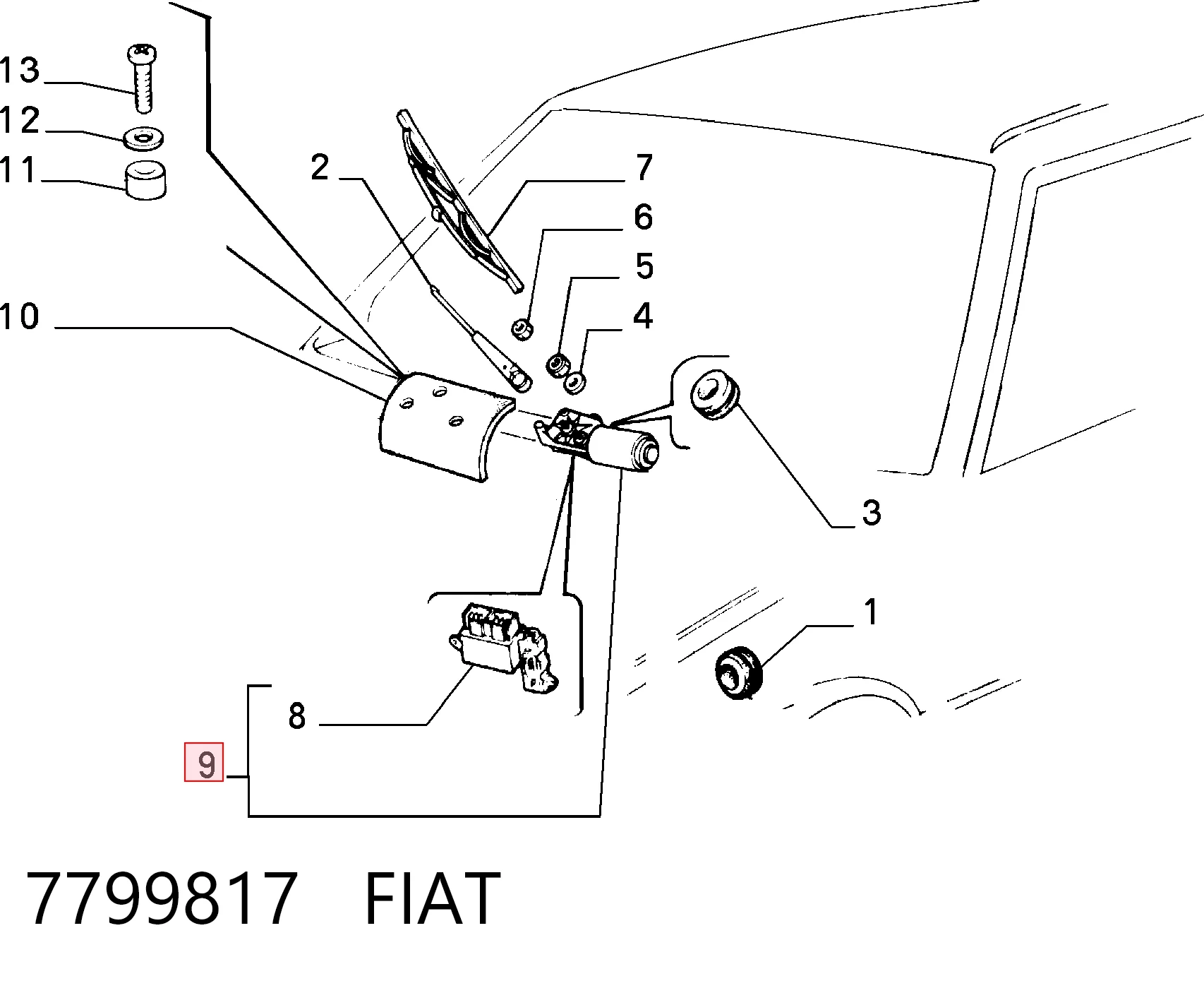 Comprar Motor del limpiaparabrisas Fiat Uno  146A a bajo precio