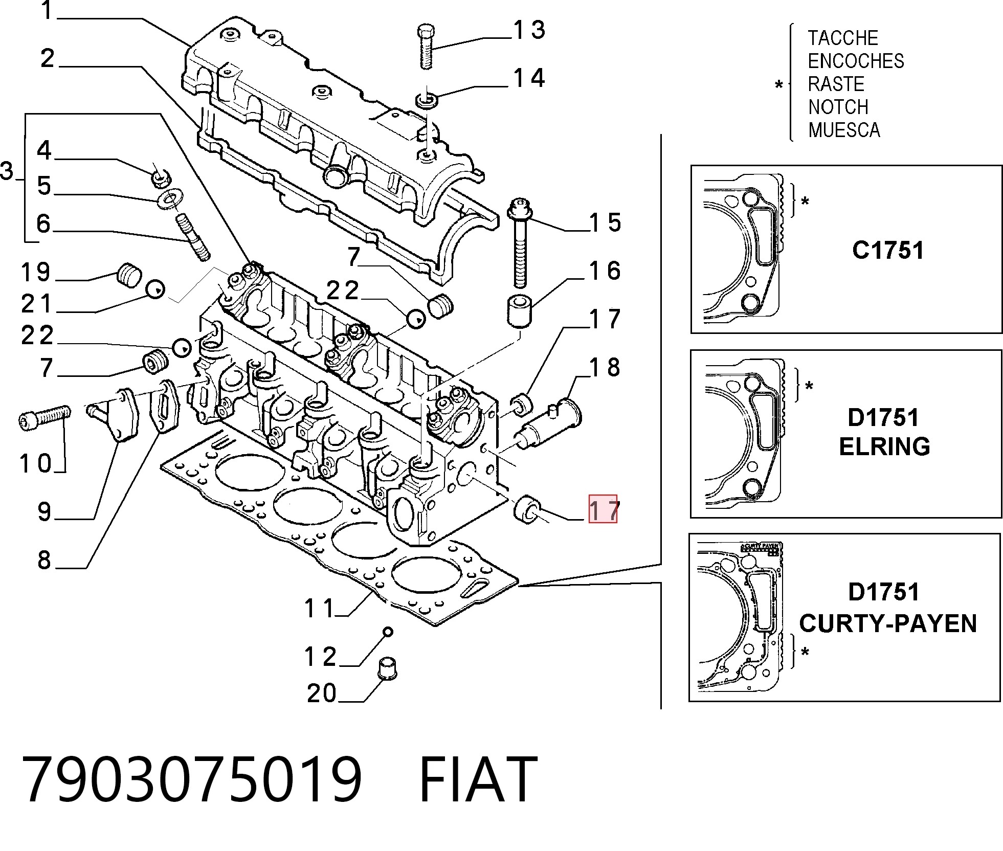 Tapon de bloque del motor Xsara  hatchback (1997-2005) original desde 1,35 €