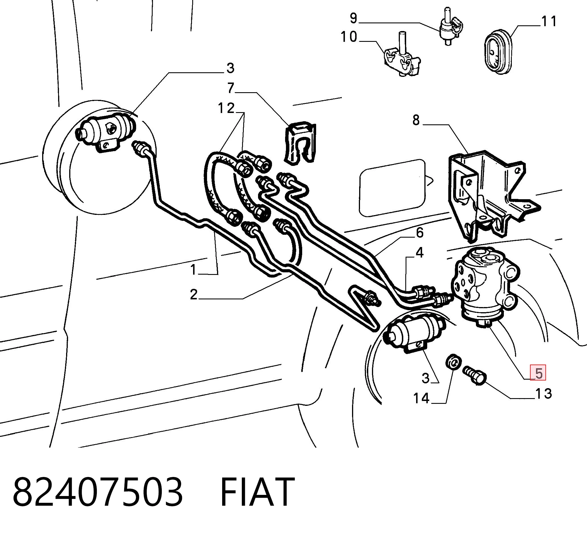 Regulador de la fuerza de frenado 42562769 IVECO