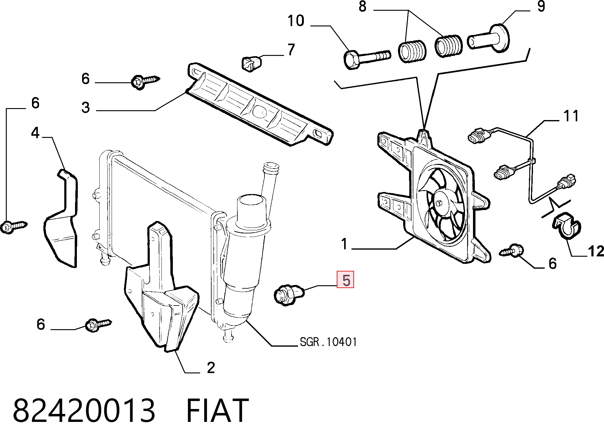 Sensor de temperatura para Fiat Brava 182