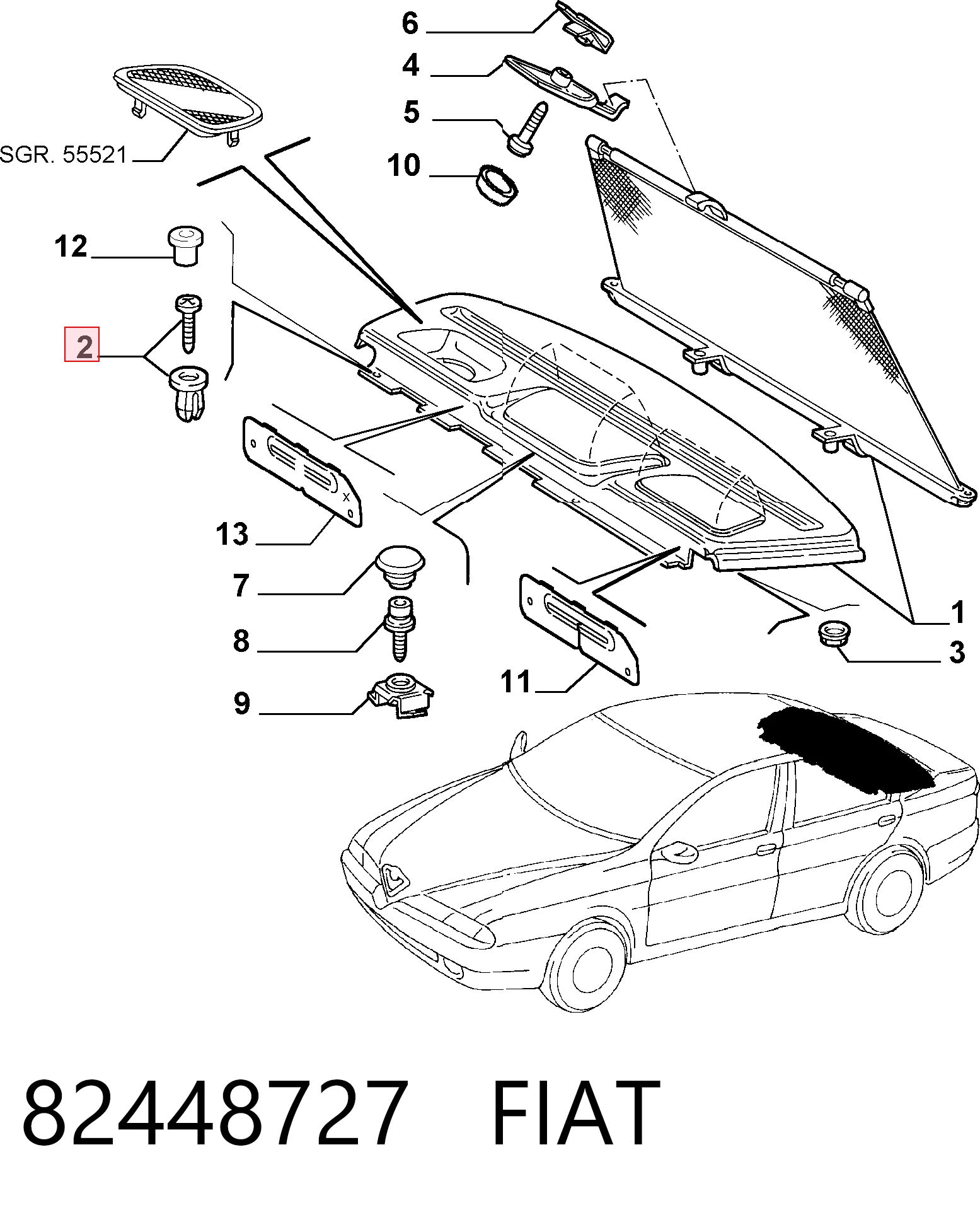 Comprar 06502871 Mitsubishi Clip de fijación del guardabarros delantero