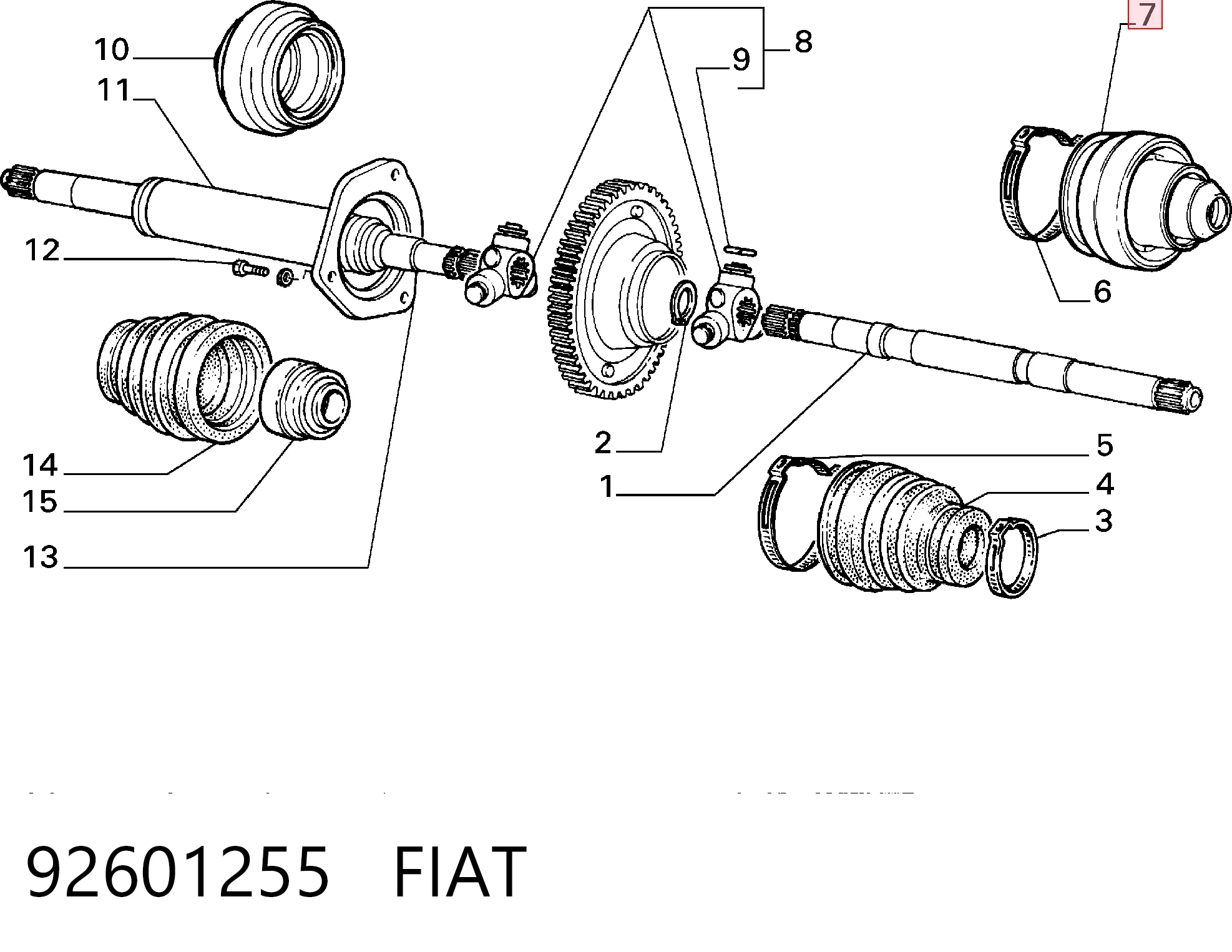 Fuelle palier delantero interior Seat Marbella  (1986-1998)