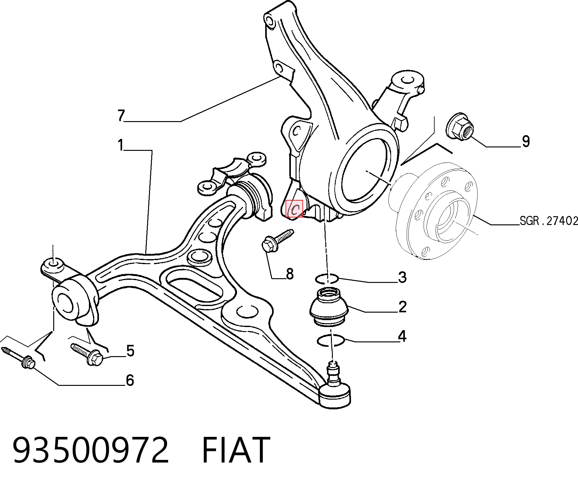 93500972 Fiat/Alfa/Lancia