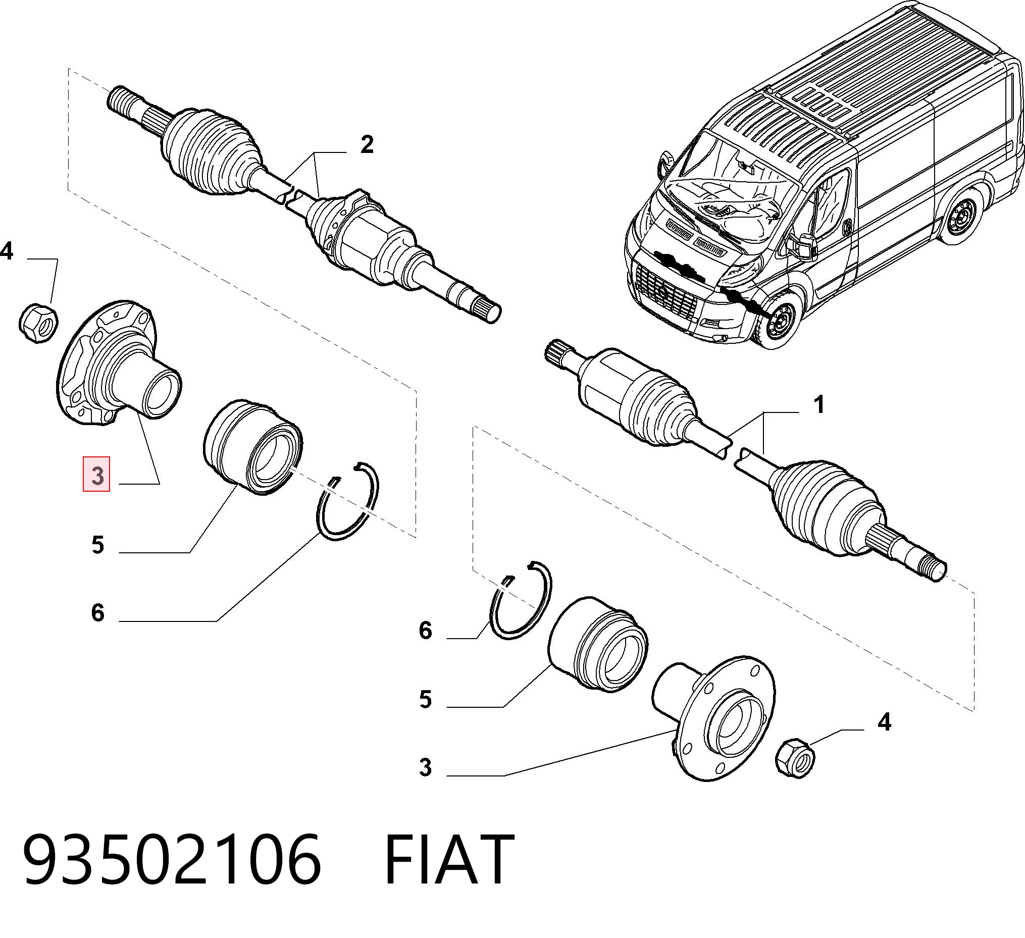 Buje de rueda delantero Fiat Ducato III desde 43,35 €