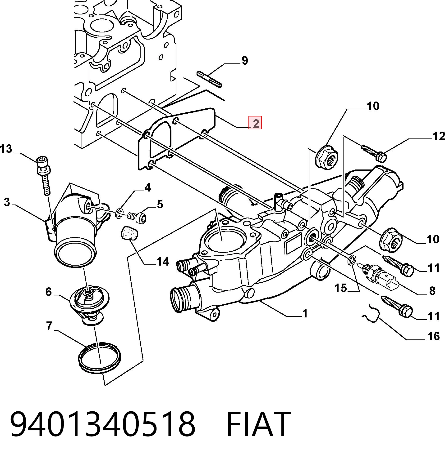 9401340518 Fiat/Alfa/Lancia