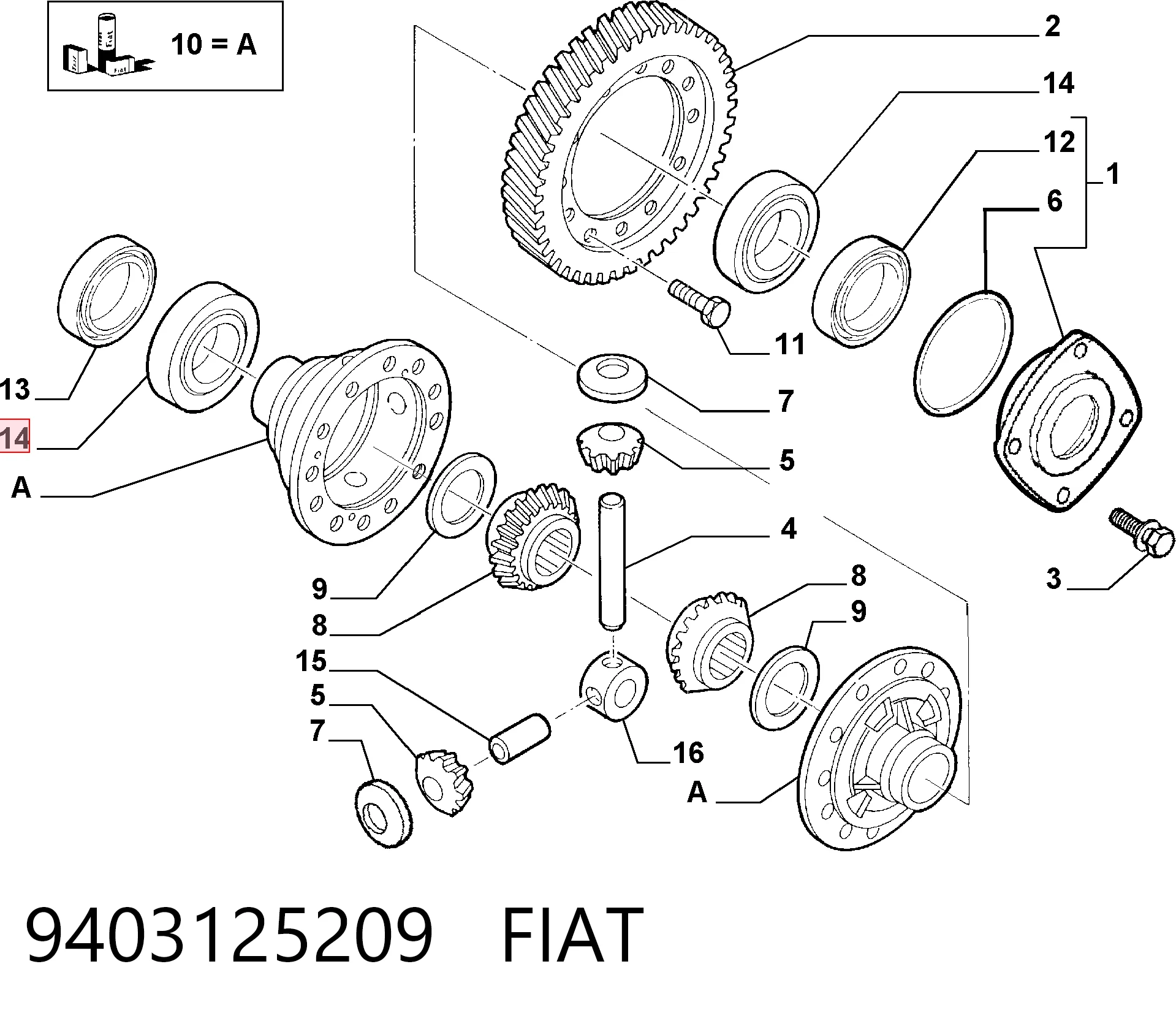 Cojinete de la transmisión Fiat Ducato III (2006-2026)