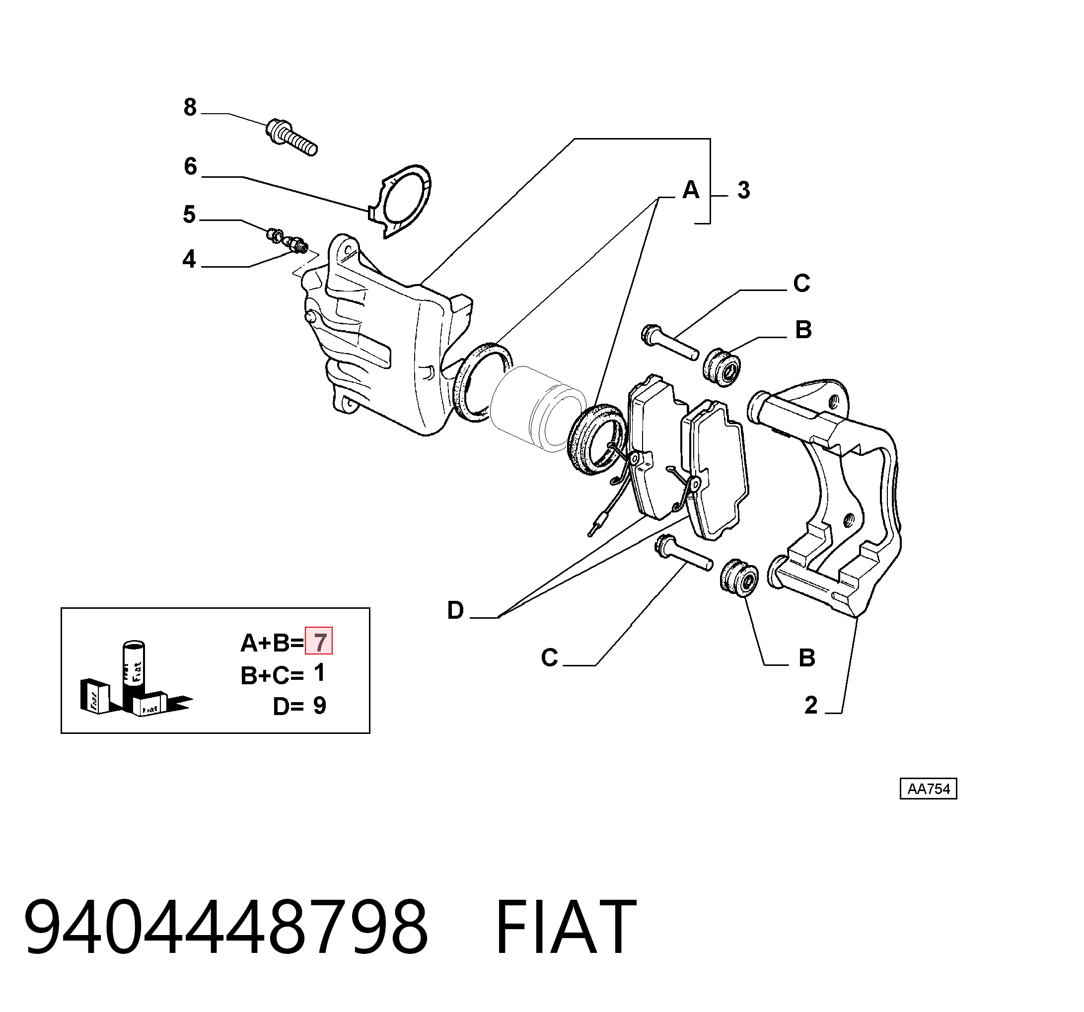 Kit de reparación de frenos A  hatchback (2004-2012) original desde 4,22 €