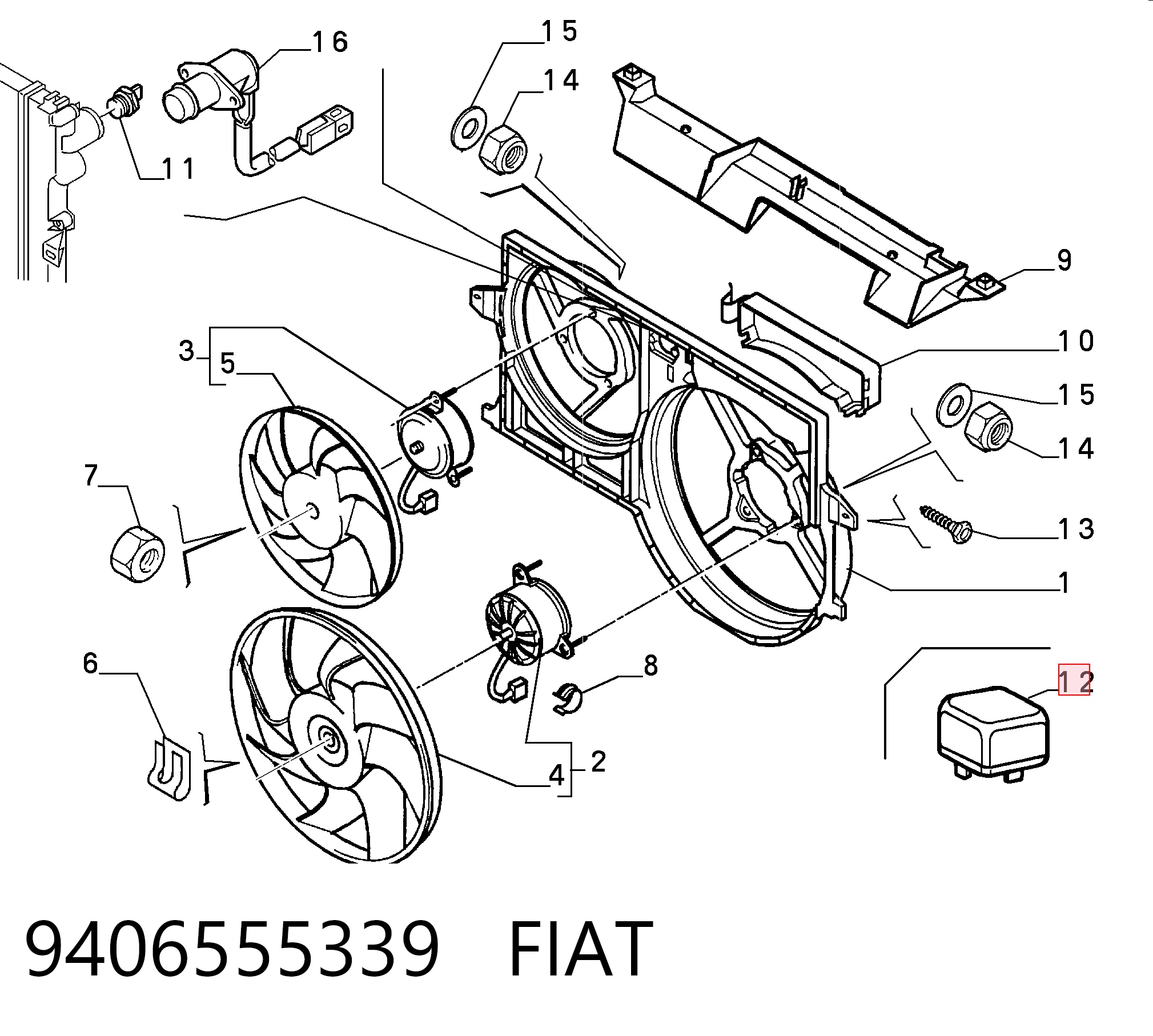 9406555339 Fiat/Alfa/Lancia