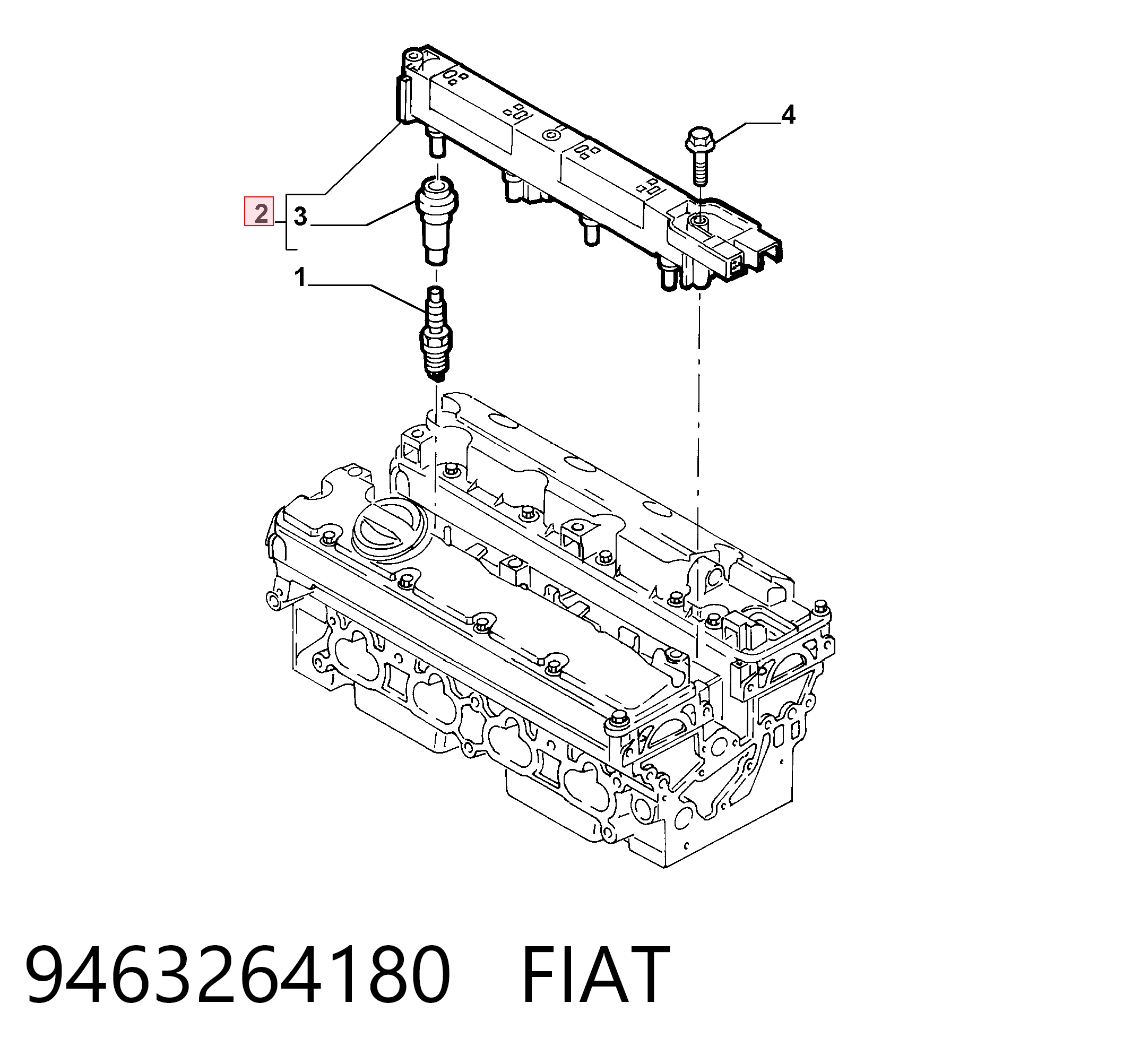 9463264180 Fiat/Alfa/Lancia Bobina de ignición