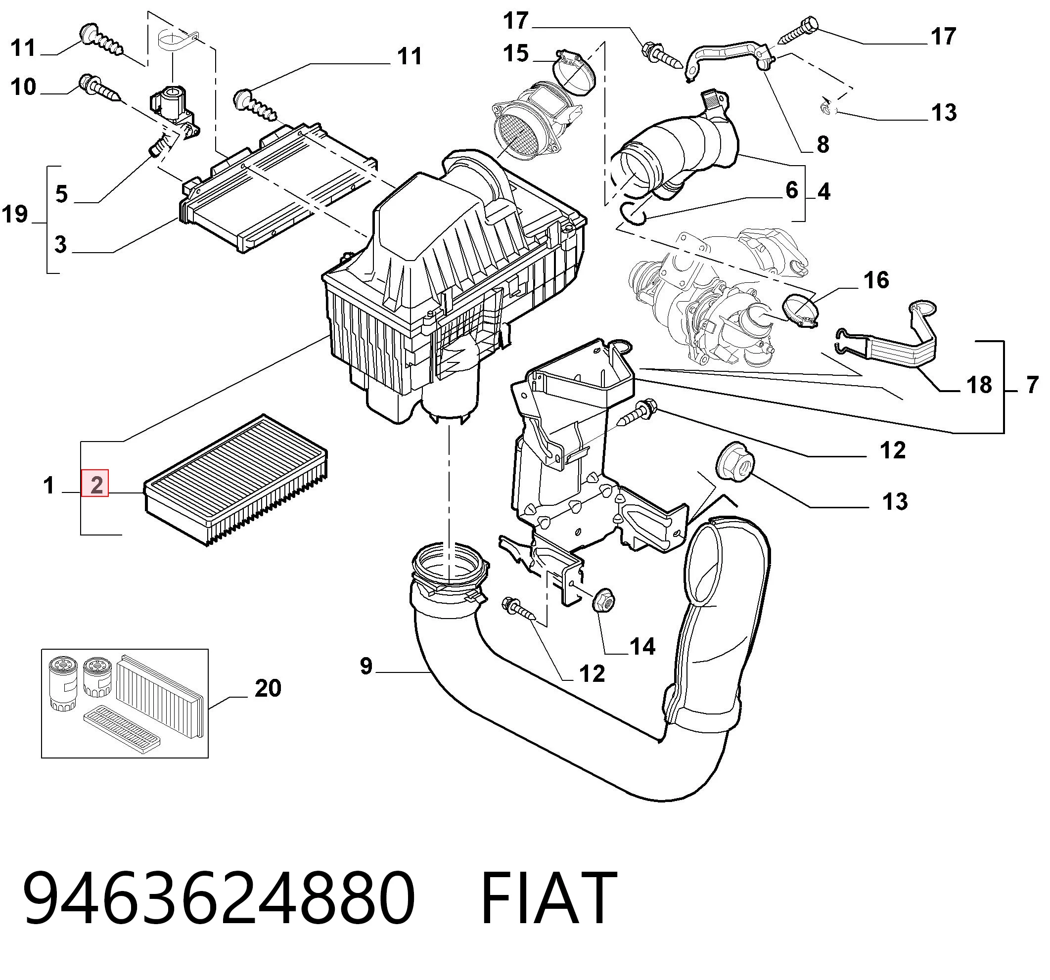 9463624880 Fiat/Alfa/Lancia