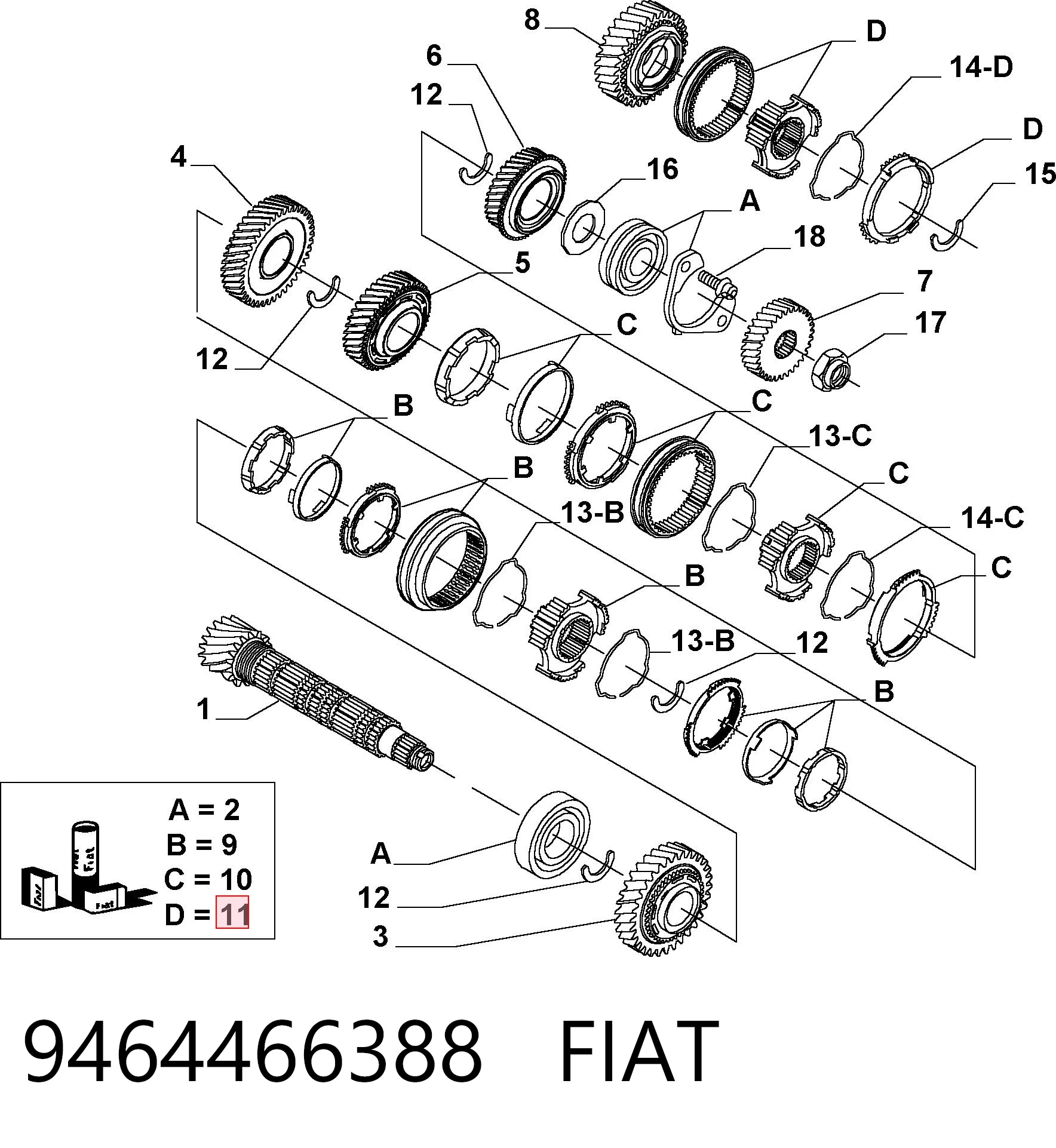9464466388 Fiat/Alfa/Lancia
