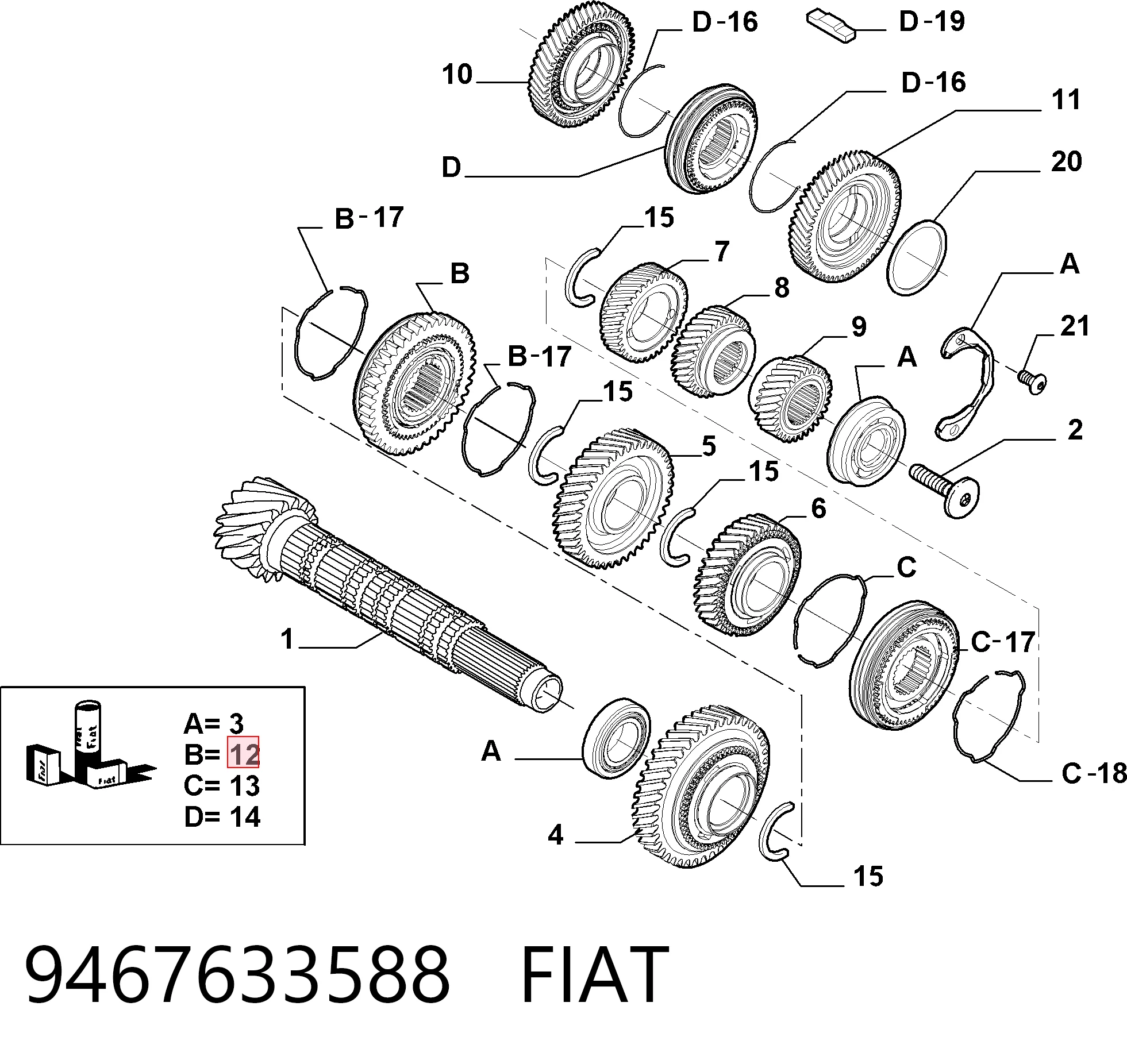 9467633588 Fiat/Alfa/Lancia